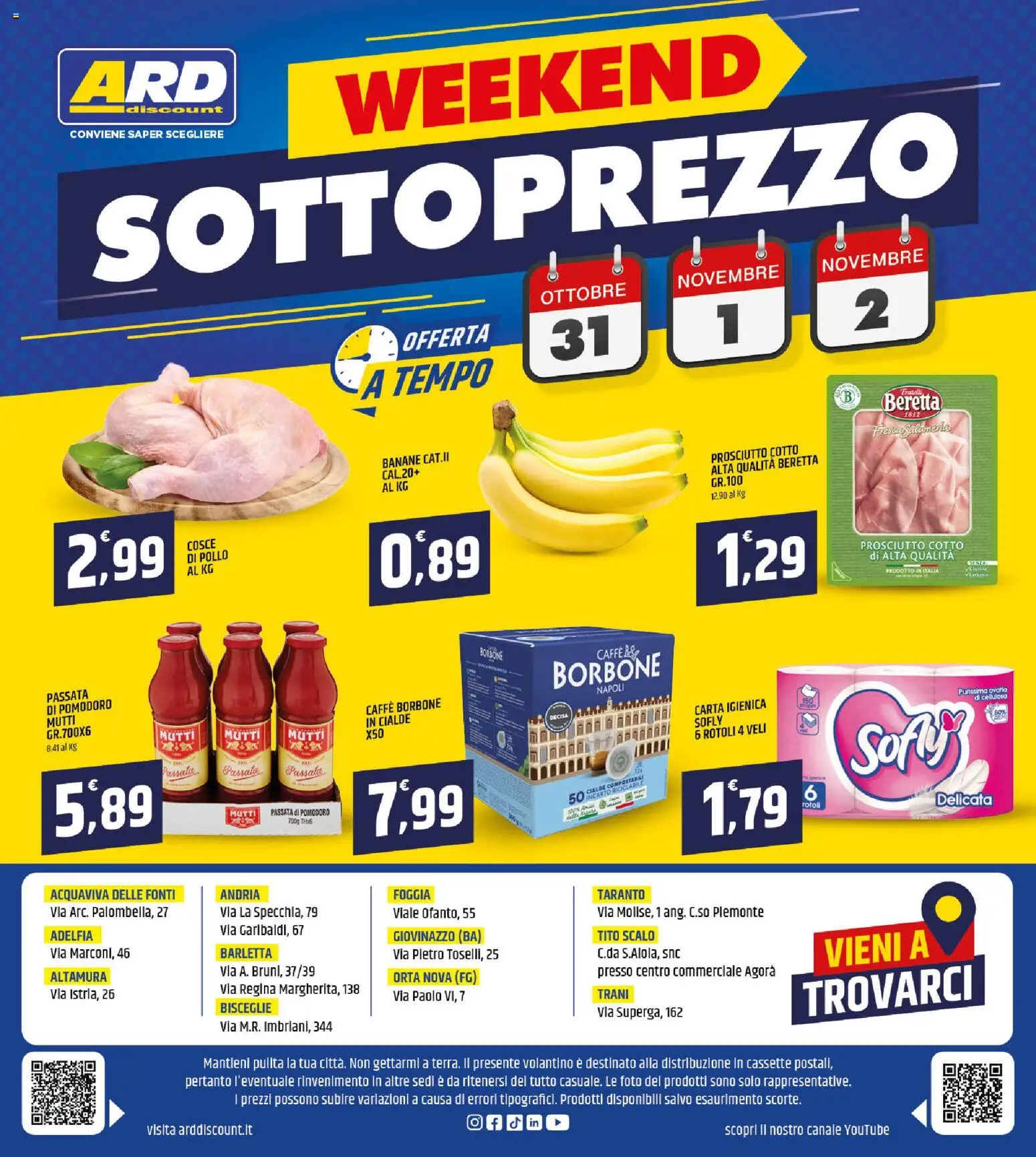 Volantino ARD Discount del 23.10.2025 | Pagina: 20 | Prodotti: Caffè, Pollo, Pomodoro, Prosciutto