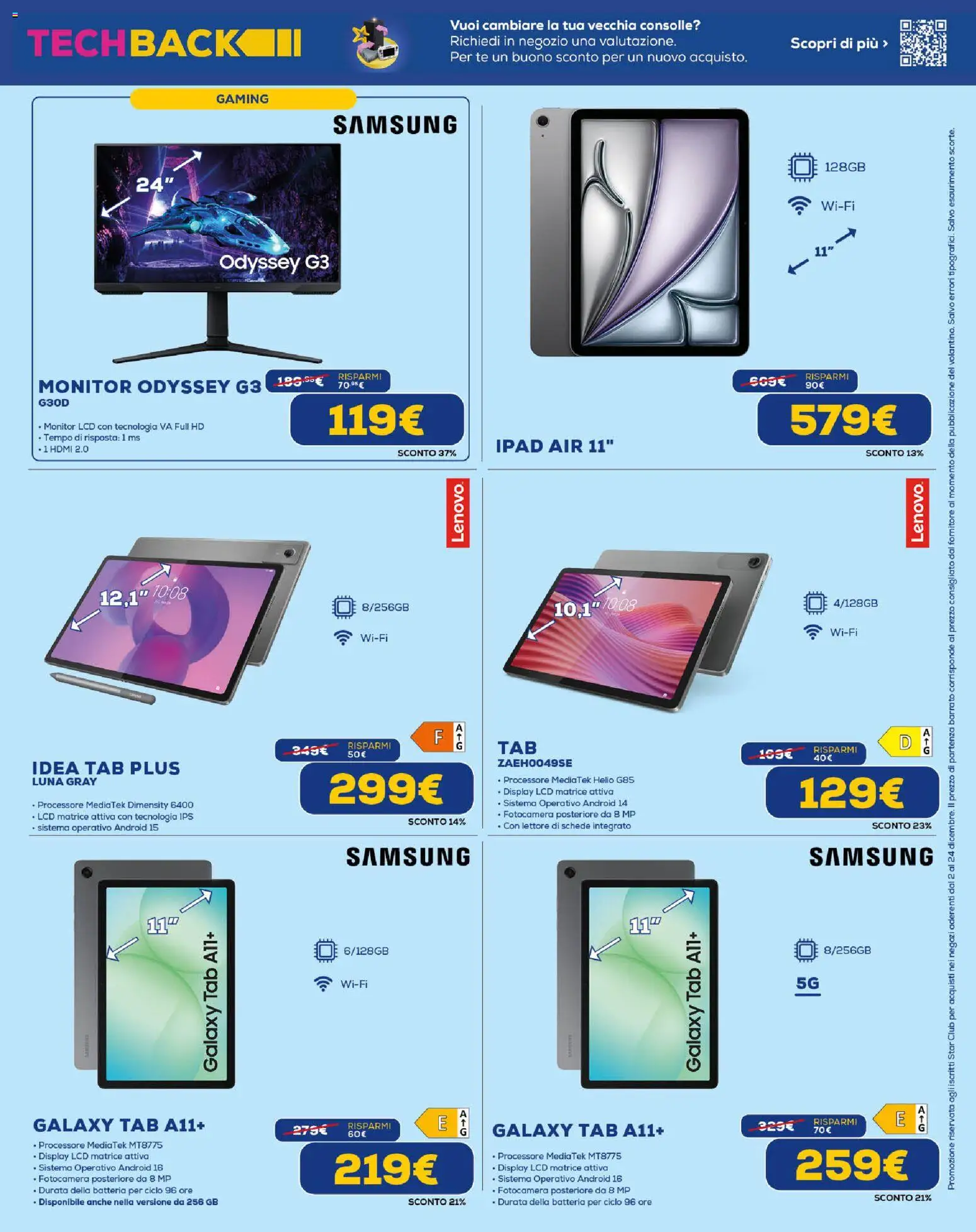 Volantino Euronics del 02.12.2025 | Pagina: 7 | Prodotti: Monitor, Tè, Ipad, Samsung