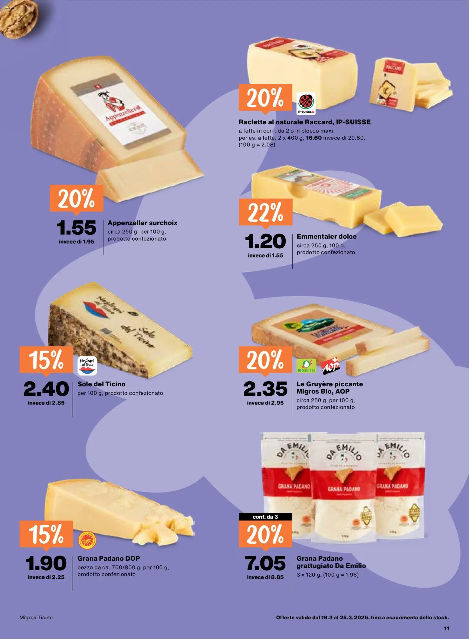 Migros aktionen IT – gültig ab 19.03.2026 | Seite: 11 | Produkte: Raclette
