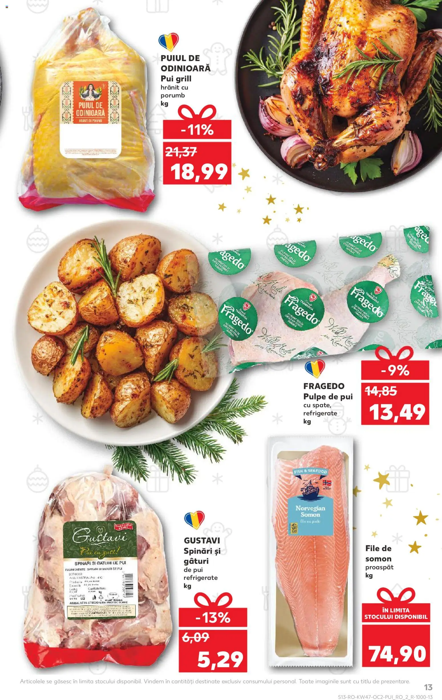 Kaufland RO akciós ujság - amely érvényes a következő dátumtól: 19.11.2025 | Oldal: 13 | Termékek: Grill