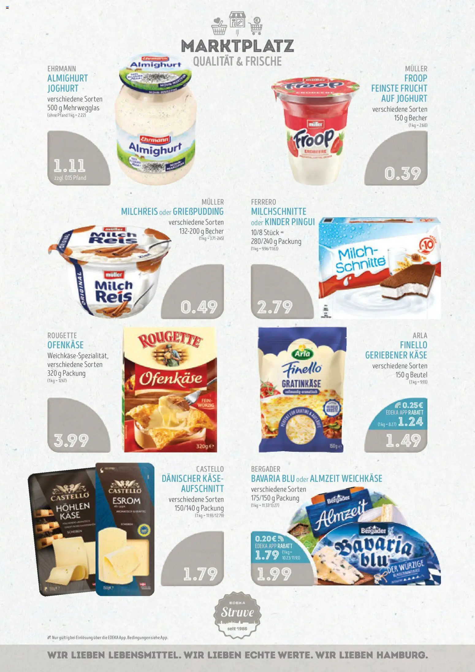 Edeka Struve Prospekt 	 – gültig ab 26.01.2026 | Seite: 8 | Produkte: Froop, Ehrmann almighurt, Milch, Käse