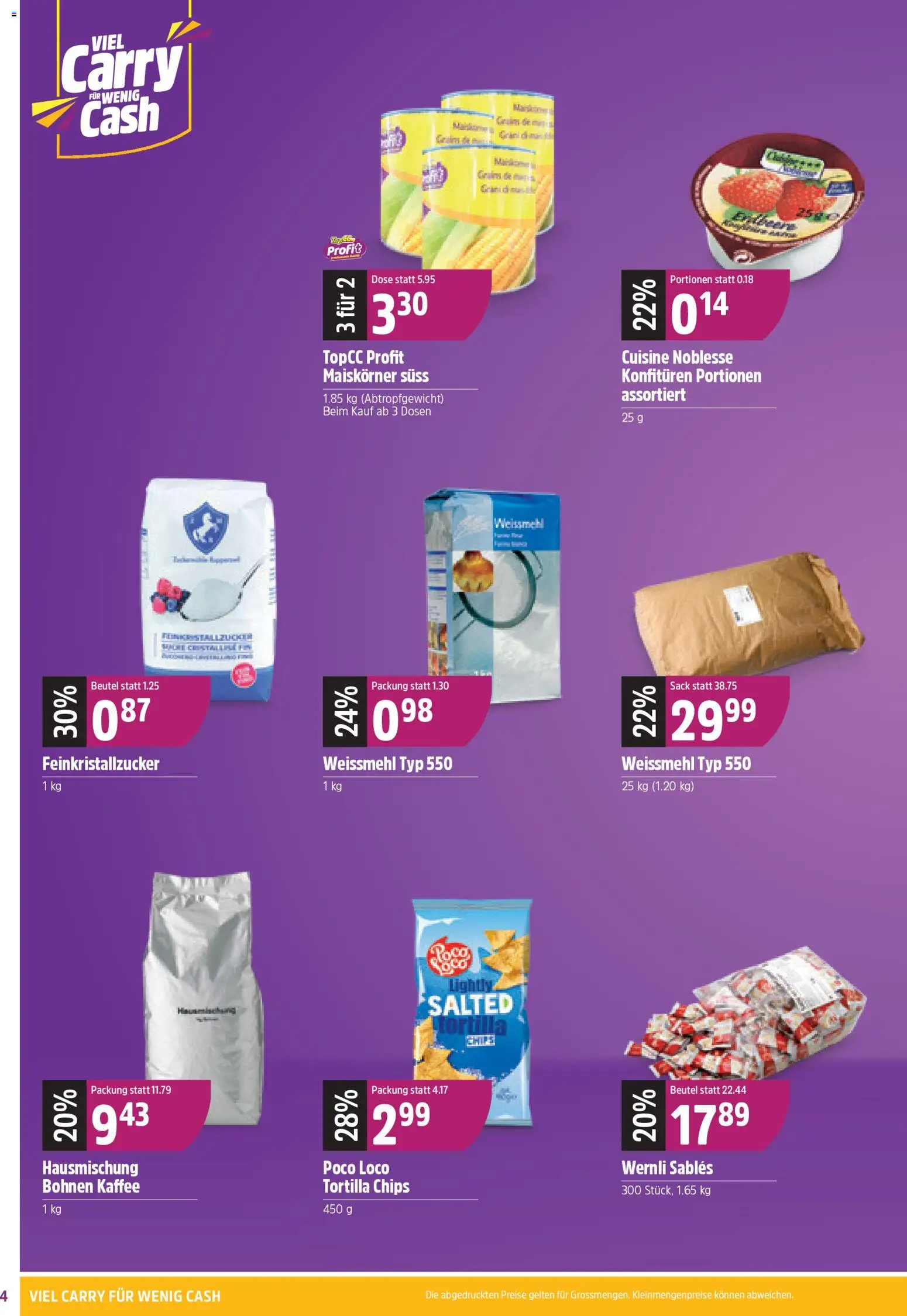 TopCC Aktionen Viel Carry – gültig ab 27.10.2025 | Seite: 4 | Produkte: Kaffee, Chips