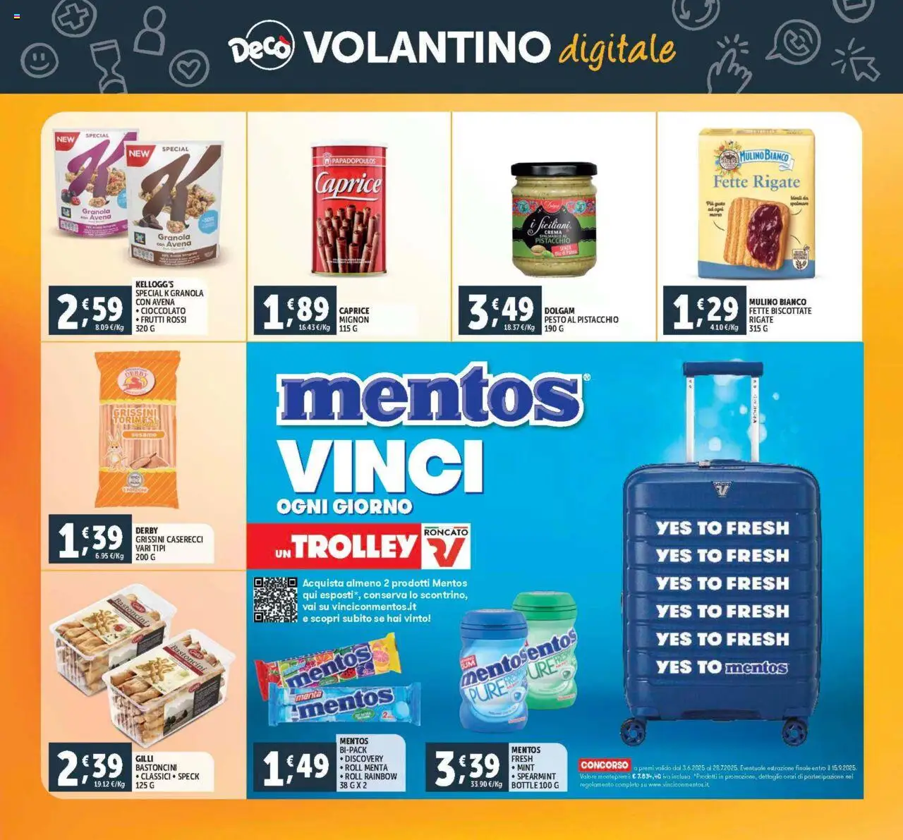 Volantino Decò del 08.08.2025 | Pagina: 24 | Prodotti: Cioccolato, Pesto, Grissini, Menta