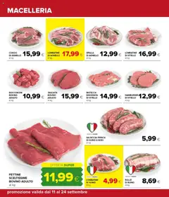 Volantino Oasi del 11.09.2025 | Pagina: 18 | Prodotti: Bovino, Salsiccia, Vitello, Hamburger