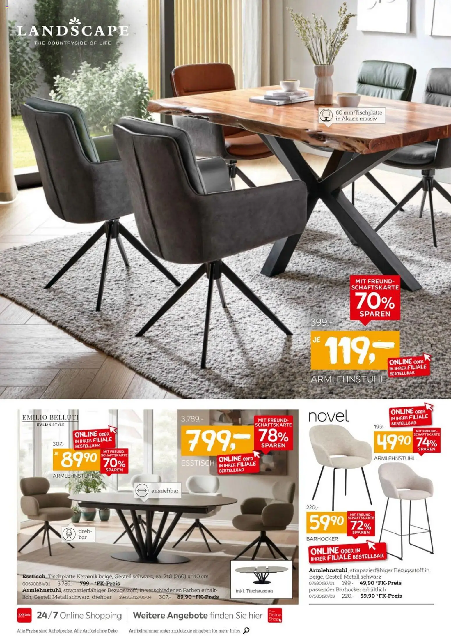 XXXLutz Speisen Preishits – gültig ab 04.04.2026 | Seite: 6 | Produkte: Esstisch, Barhocker