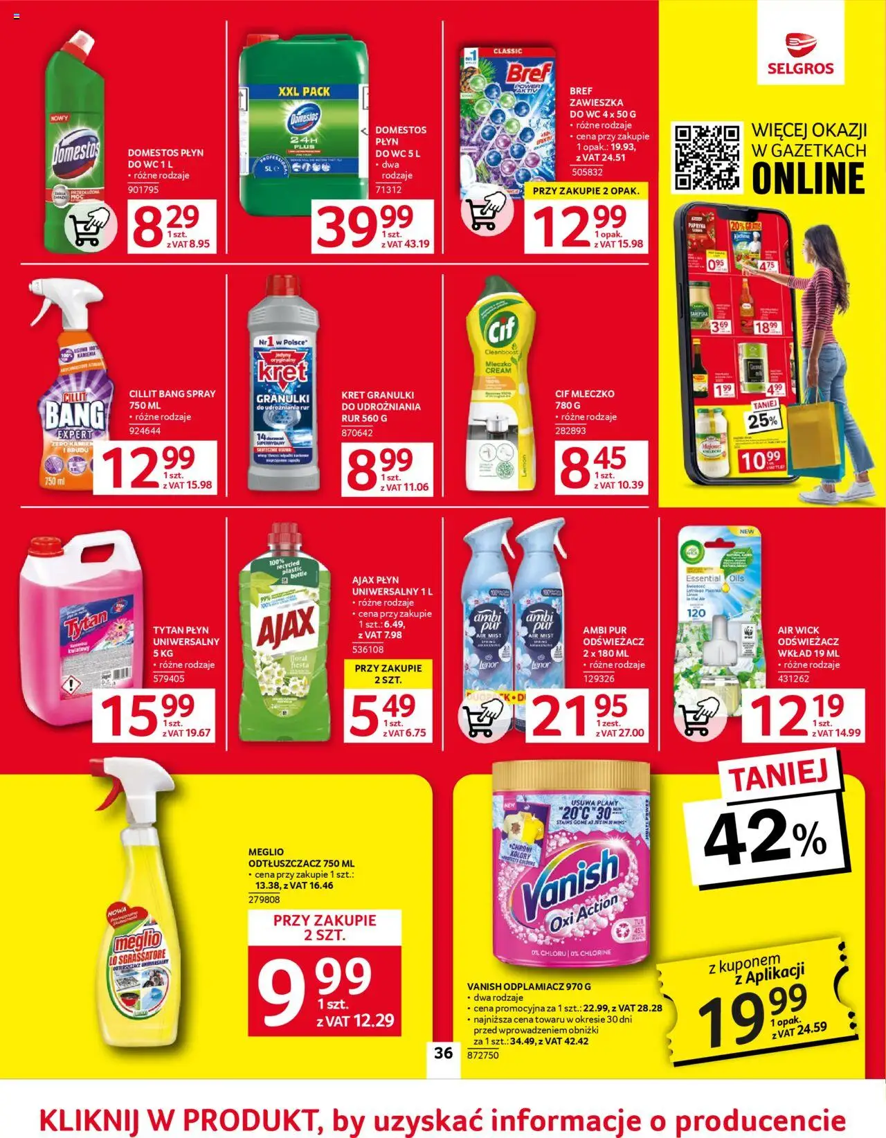 Selgros cash&carry Gazetka od 05.06.2025 | Strona: 36 | Produkty: Odświeżacz, Vanish, Papryka, Odplamiacz