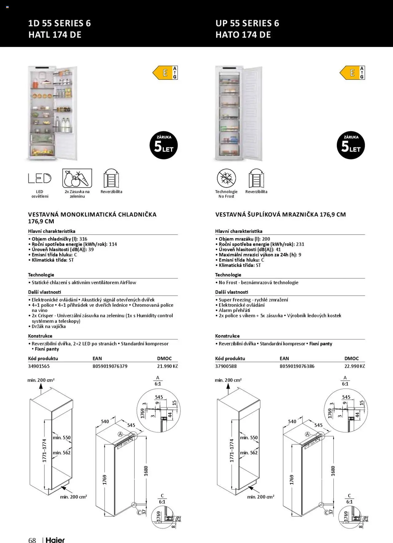 XXXLutz leták - Spotřebiče Haier 2025 od 01.06.2025 | Strana: 68 | Produkty: Vajíčka, Lednice, Chladnička, Zásuvka
