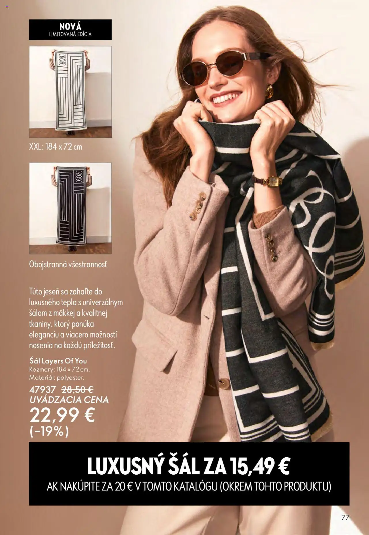Katalóg Oriflame 13 2025 │ platný od 07.09.2025 | Strana: 77 | Produkty: Šál