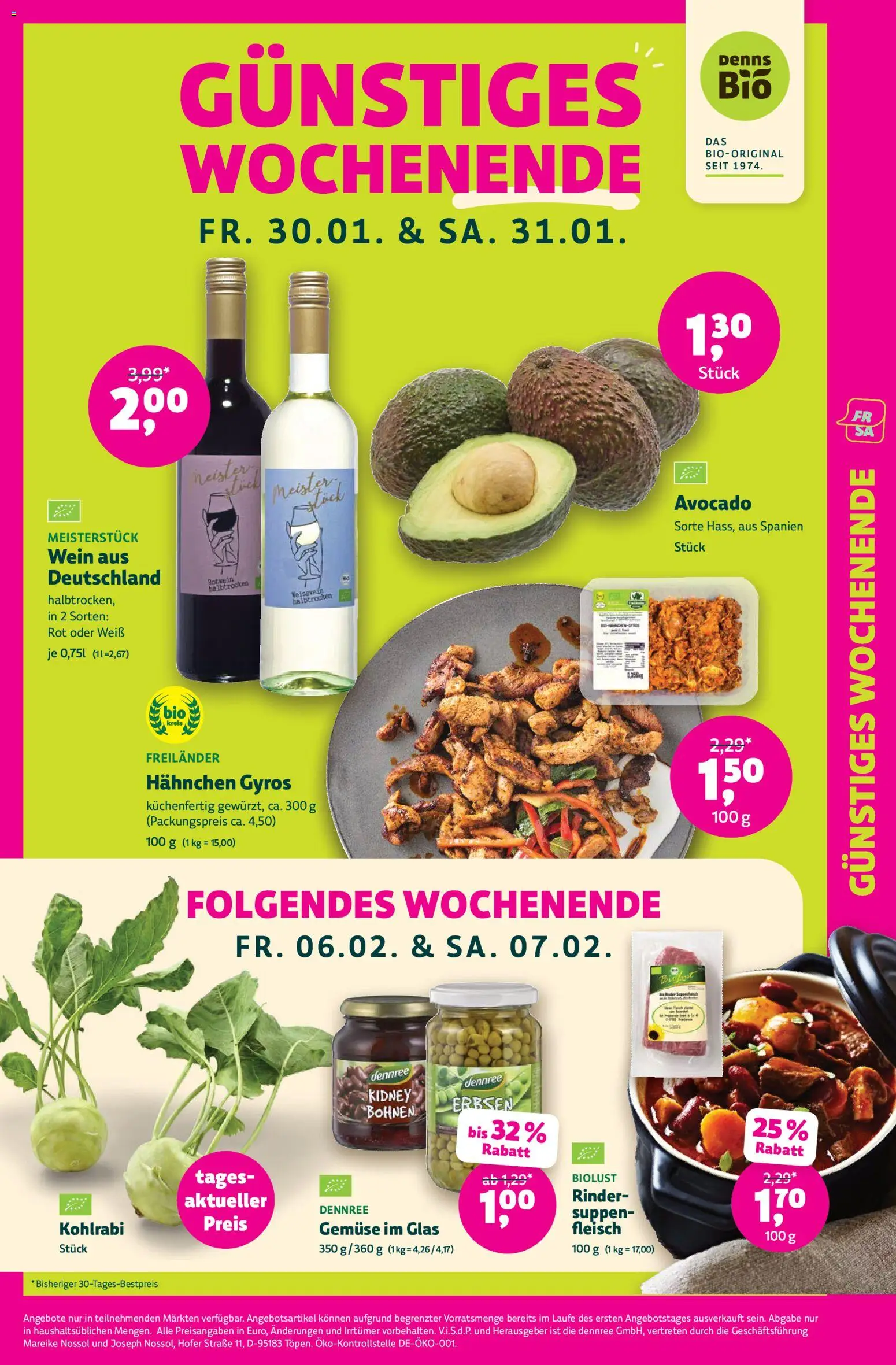 BioMarkt Prospekt – gültig ab 28.01.2026 | Seite: 4 | Produkte: Hahnchen, Rotwein, Wein, Fleisch