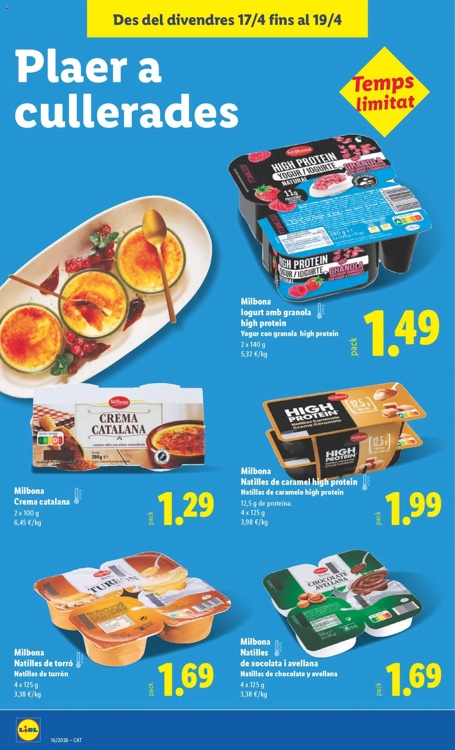 Lidl folleto │ válido desde el 13.04.2026 | Página: 32 | Productos: Yogur, Chocolate, Crema
