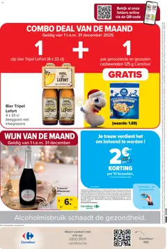 Carrefour folder Express - Voorbeeld van een folder van Carrefour, geldig van 26.12.2025 | Pagina: 4 | Producten: Wijn, Bier, Cashewnoten, Folders