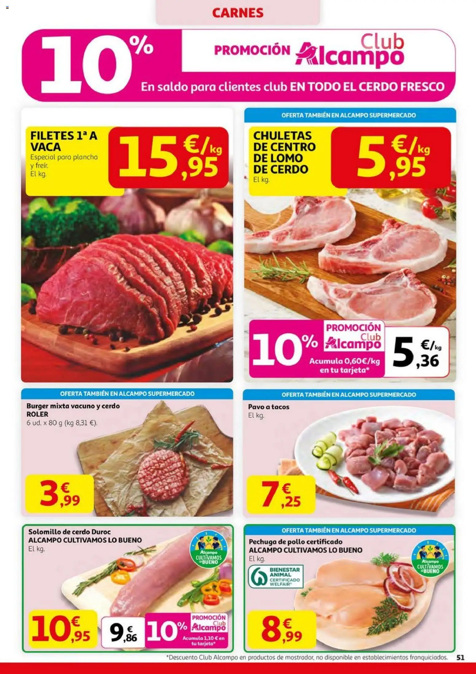 Alcampo - HG Pio XII Unificado  │ válido desde el 23.10.2025 | Página: 51 | Productos: Solomillo de cerdo, Cerdo, Tacos, Plancha