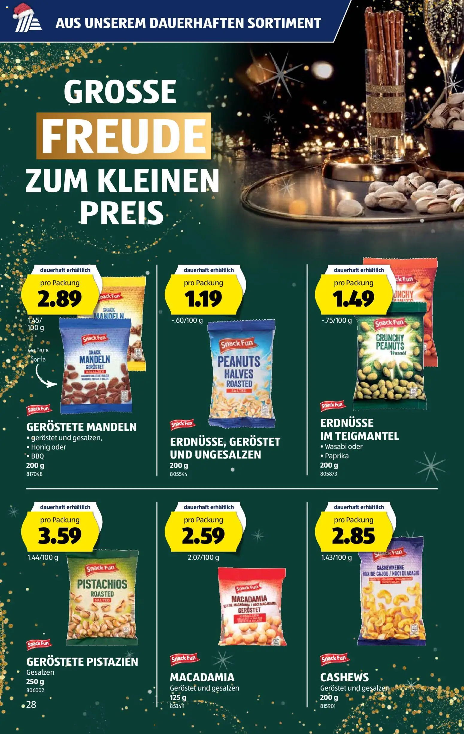 Aldi Aktionen – gültig ab 24.12.2025 | Seite: 28 | Produkte: Erdnüsse