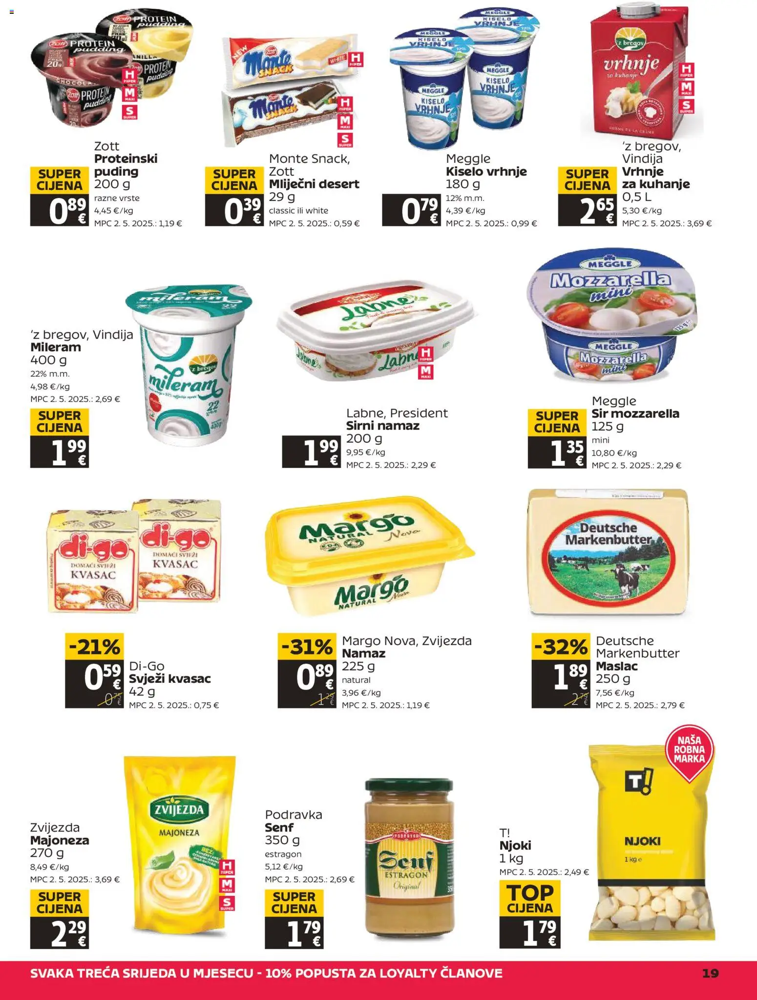 Tommy katalog | vrijedi od 12.02.2026 | Stranica: 19 | Proizvodi: Maslac, Kiselo vrhnje, Mileram, Kvasac