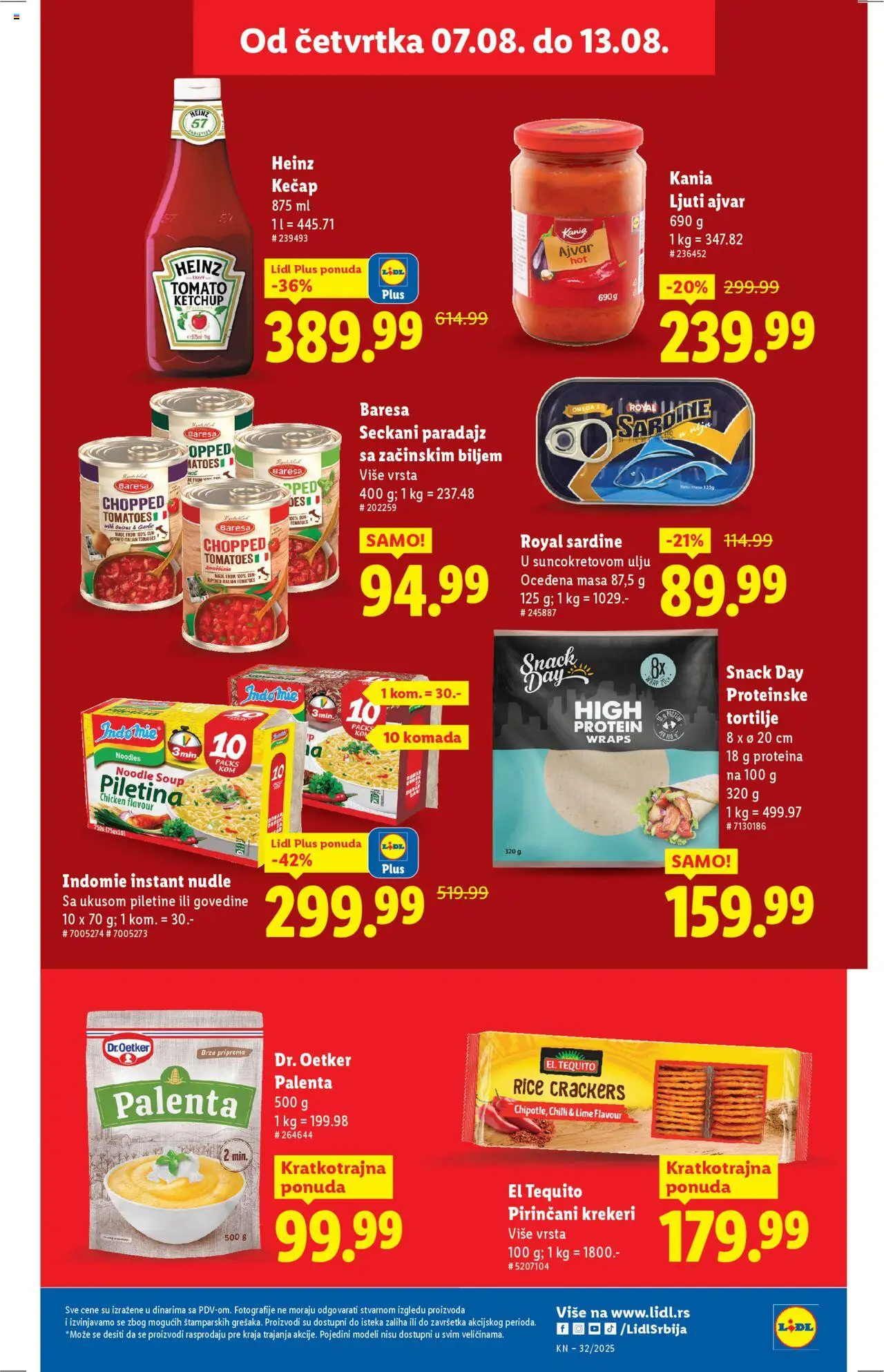Lidl katalog - važi od 07.08.2025 | Strana: 19 | Proizvode: Kečap, Protein, Paradajz, Nudle