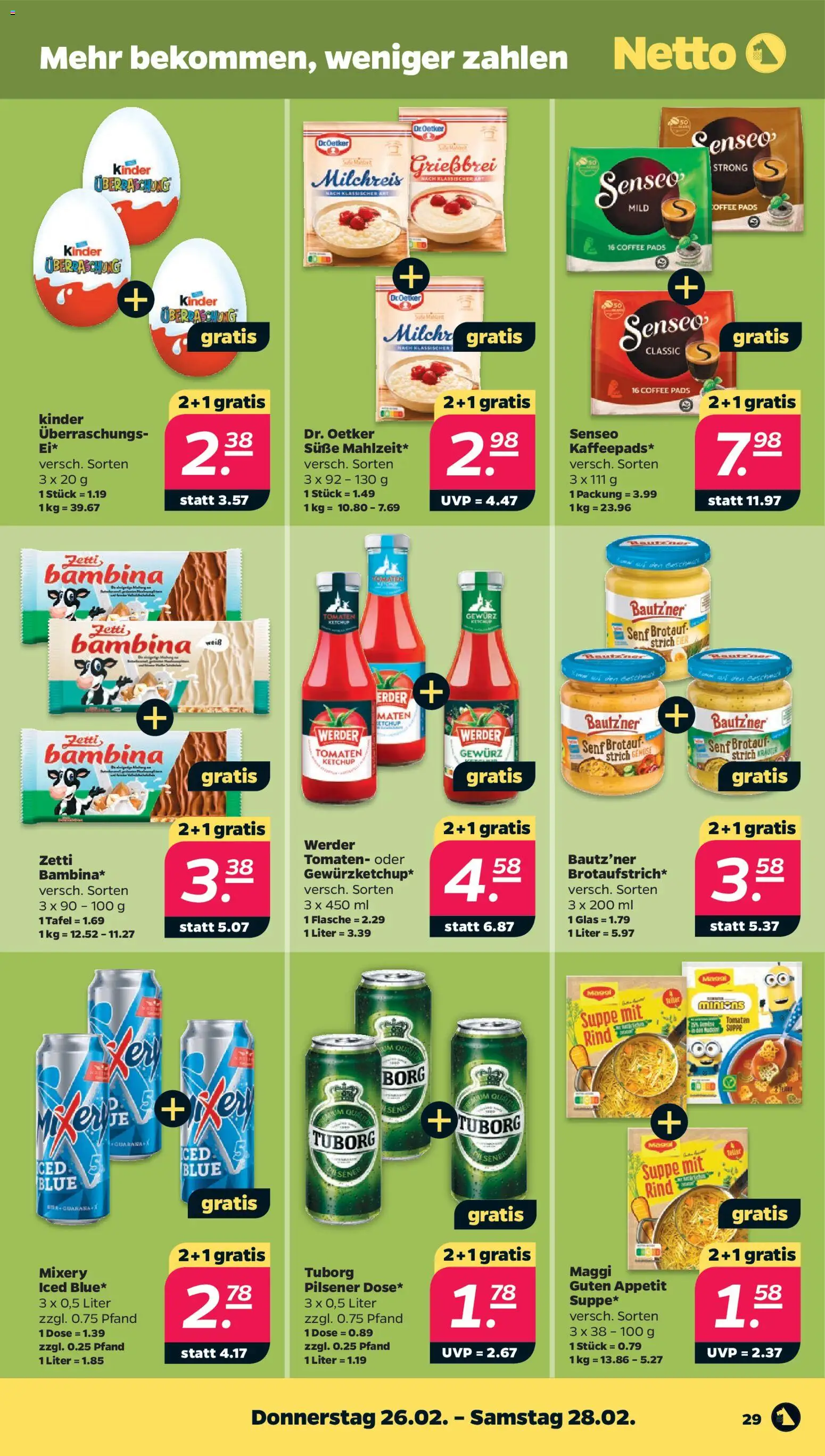 Netto Prospekt 	 – gültig ab 23.02.2026 | Seite: 35 | Produkte: Senseo, Tomaten, Mixery, Ketchup