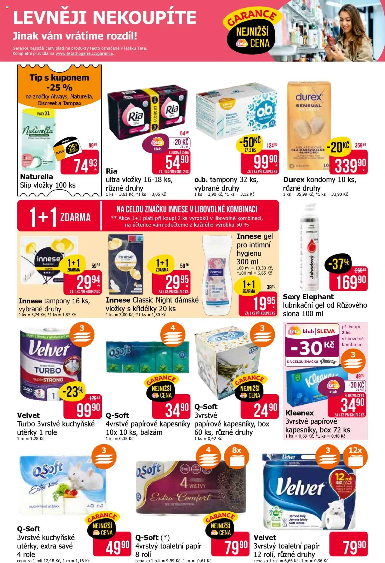 TETA Drogerie leták od 11.09.2025 | Strana: 15 | Produkty: Vložky, Toaletní papír, Papírové kapesníky, Toaletní papír 3vrstvý