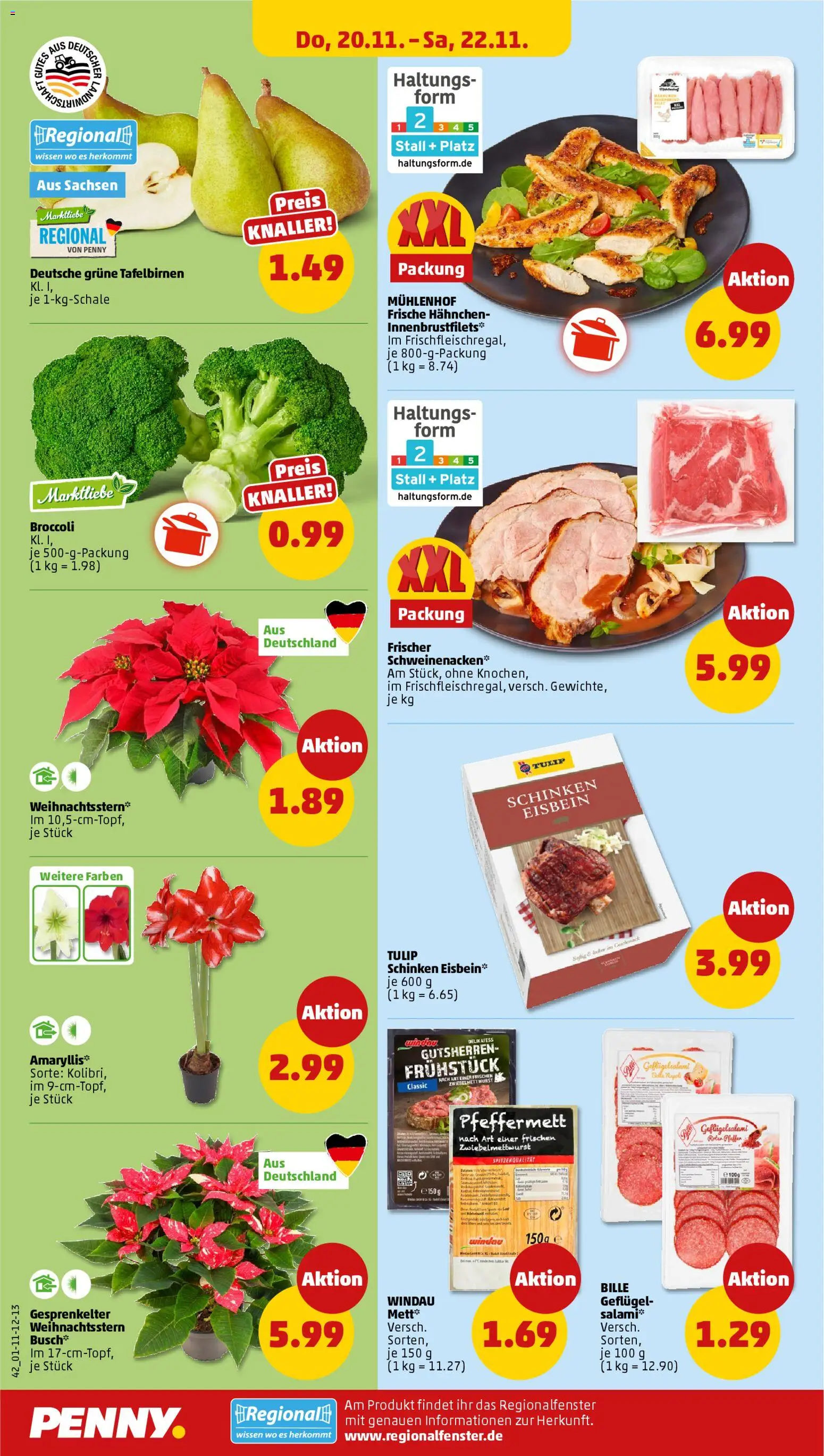 Penny Prospekt 	 – gültig ab 17.11.2025 | Seite: 34 | Produkte: Hahnchen, Salami, Schinken