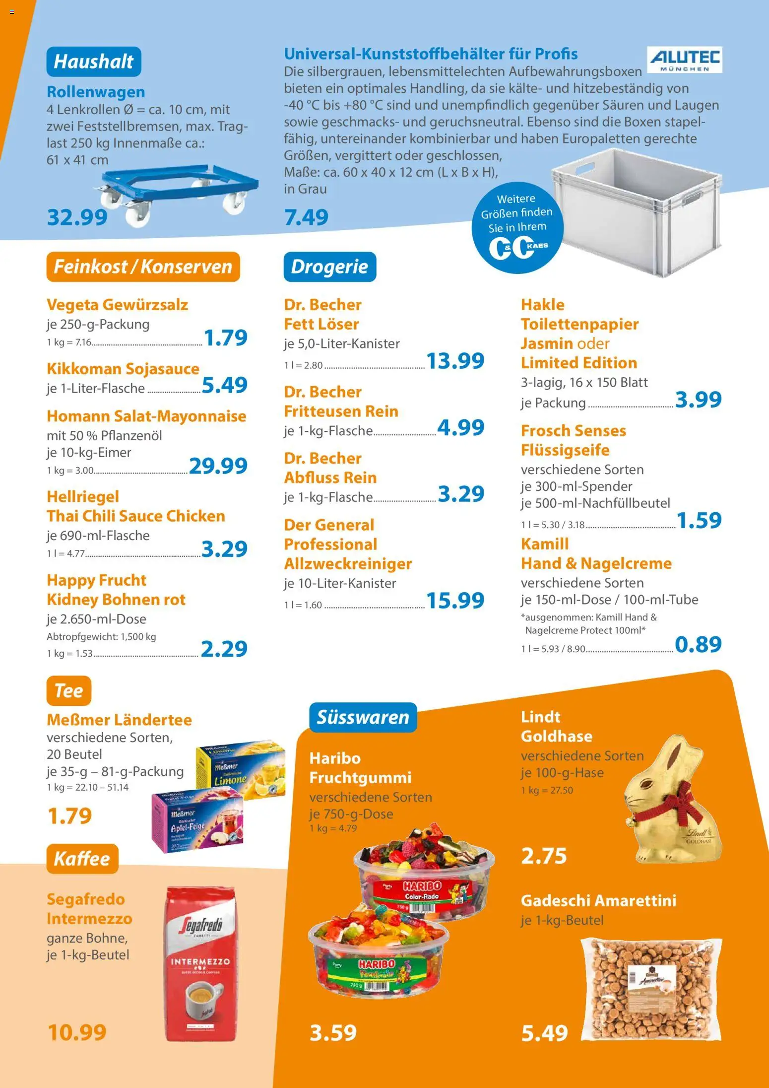 C&C Prospekt – gültig ab 23.03.2026 | Seite: 3 | Produkte: Gewürzsalz, Chili, Lindt, Segafredo