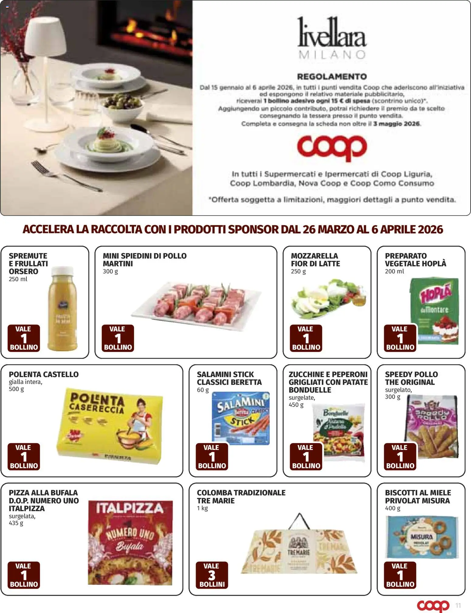 Volantino COOP del 26.03.2026 | Pagina: 11 | Prodotti: Tè, Peperoni, Zucchine, Spiedini