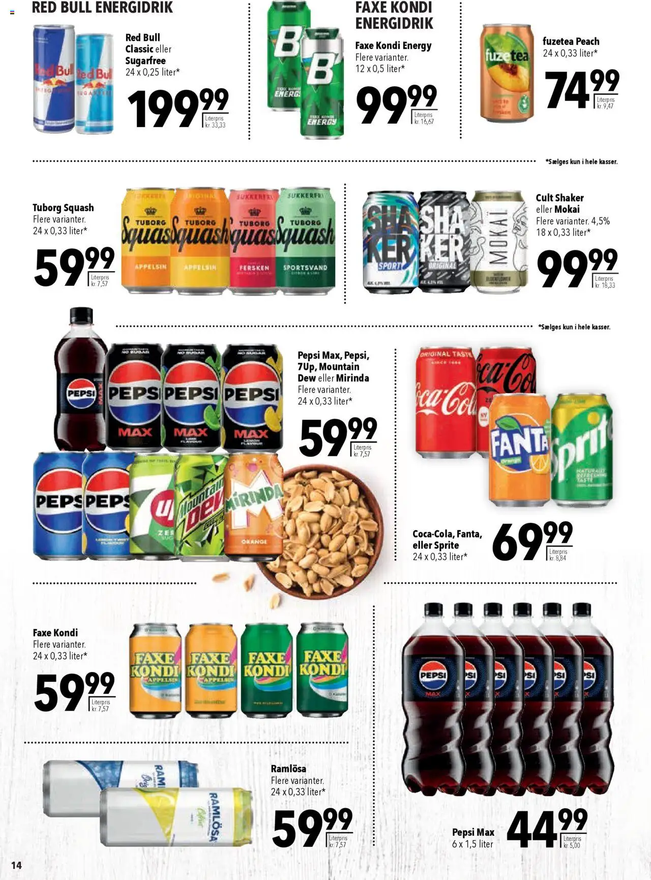 CITTI Markt Dänemark-Werbung – gültig ab 08.10.2025 | Seite: 14 | Produkte: Pepsi max, Red bull, Fanta, Pepsi