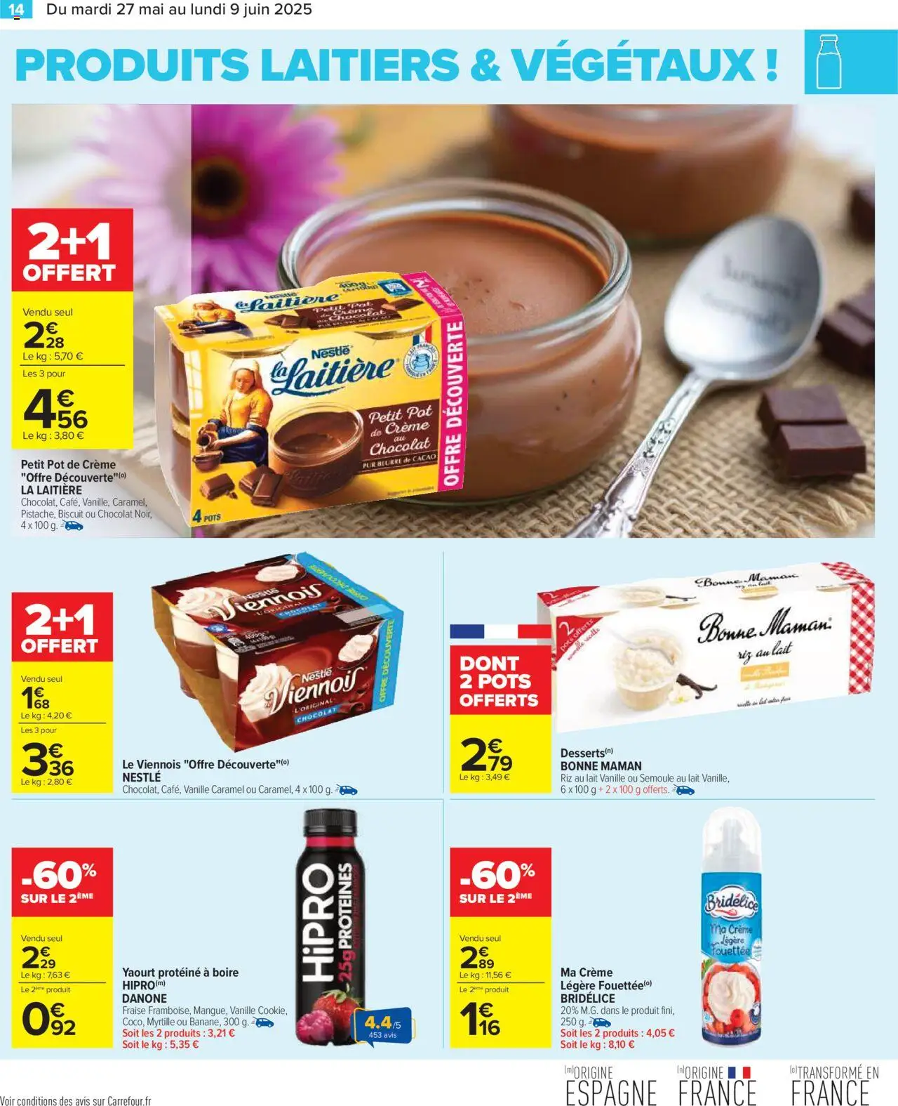  | Page: 16 | Produits: Fraise, Lait, Yaourt, Riz