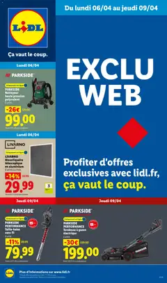 LIDL - Prévisualisation de LIDL catalogue les bonnes affaires Exclu Web valide à partir de 06.04.2026
