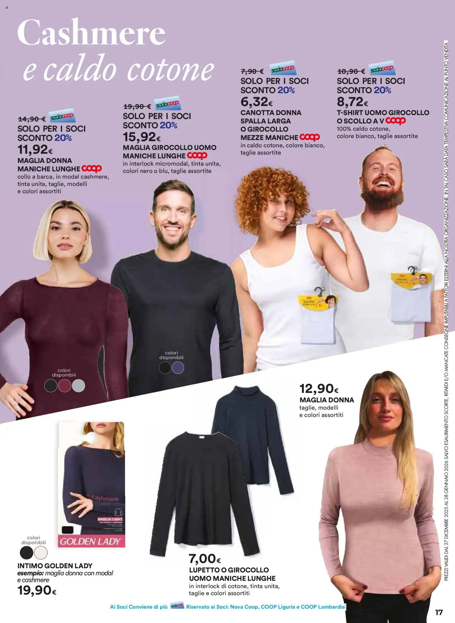 Volantino Ipercoop del 27.12.2025 | Pagina: 17 | Prodotti: Canotta, Intimo, Data