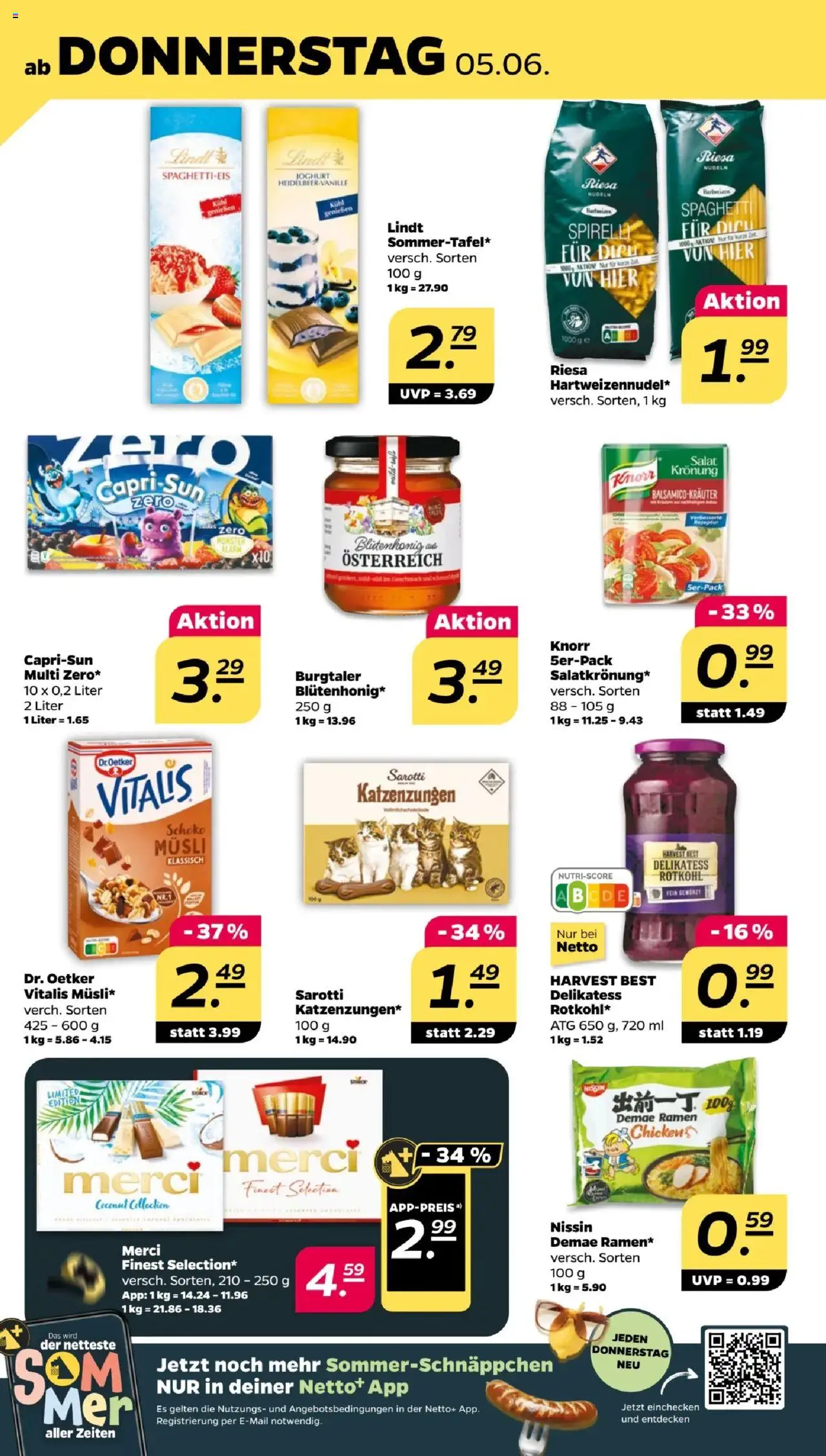 Netto Prospekt 	 - gültig ab dem 02.06.2025 | Seite: 34 | Produkte: Capri sun, Monster, Nudeln, Lindt