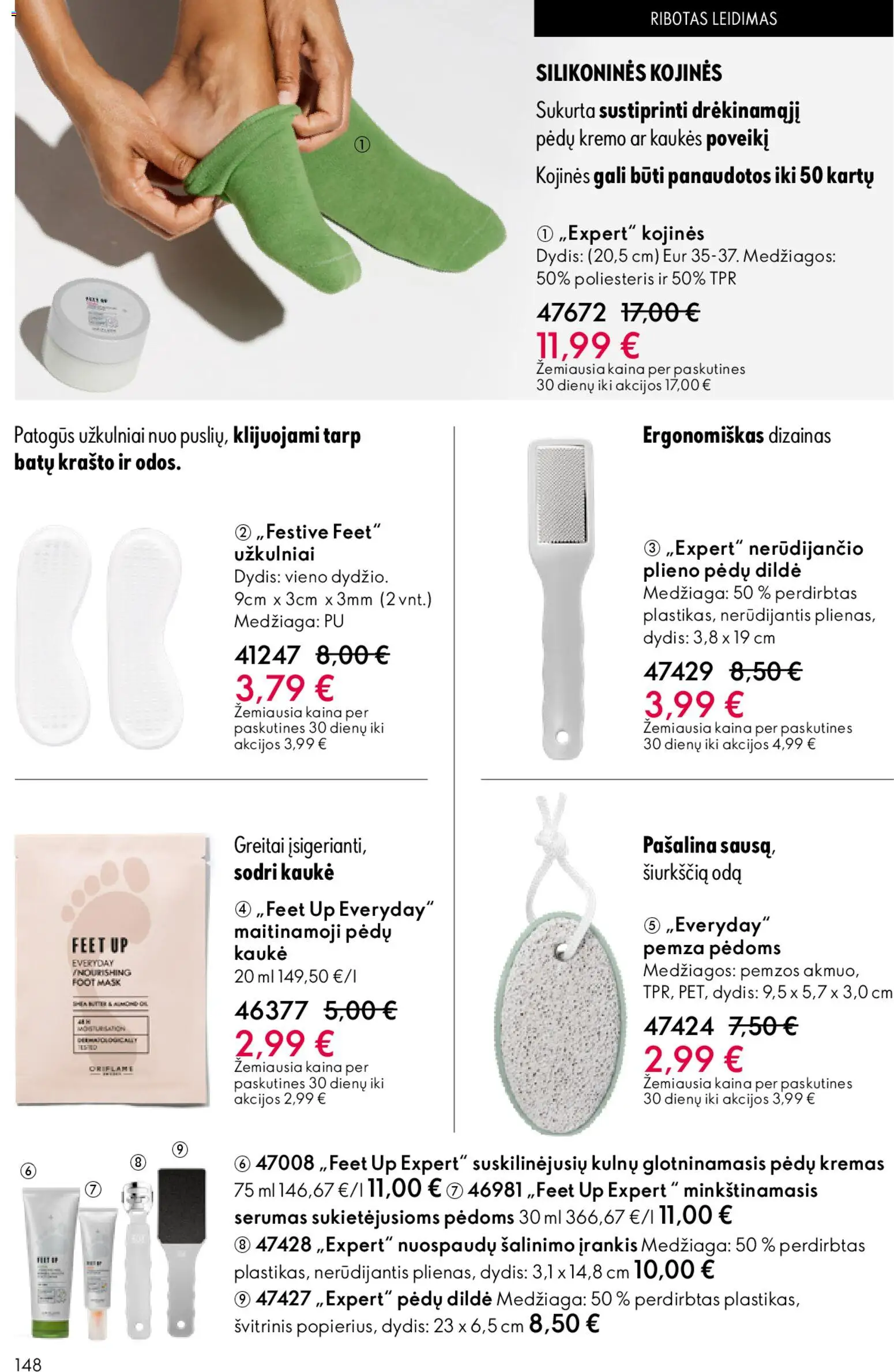 Oriflame akcijos nuo 18.02.2026 | Puslapis: 148 | Prekių: Kremas, Kaukė, Kojinės
