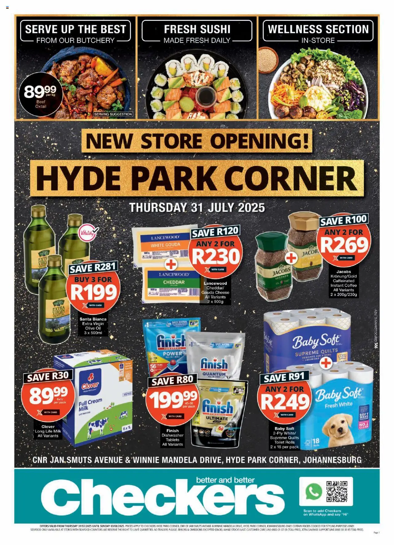 Checkers Gauteng - Hyde Park Corner Store │ valid from 31.07.2025 | Page: 1 | Products: Coffee, Beef, Cream, Seafood