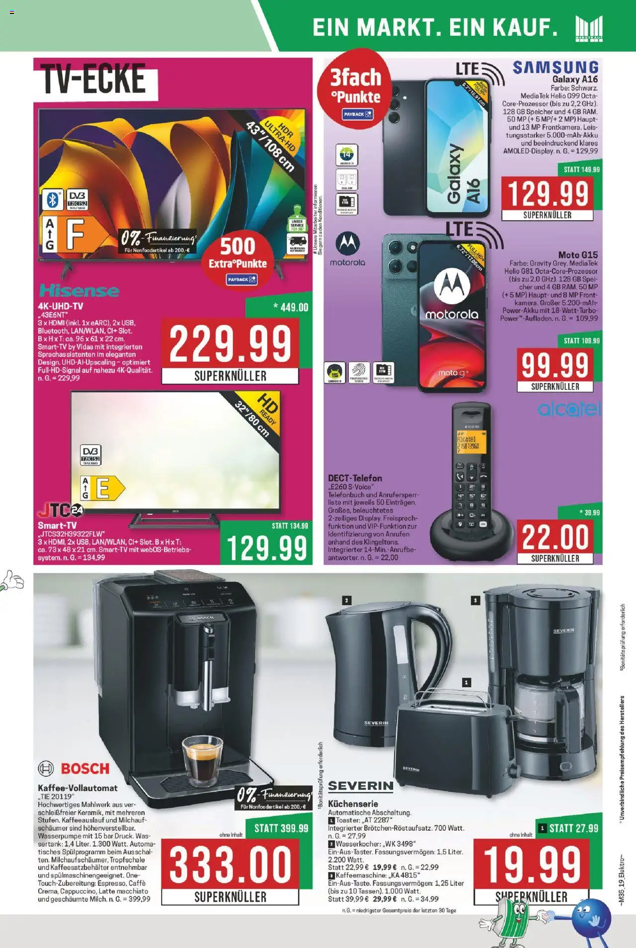 Marktkauf Prospekt 	 - gültig ab dem 25.08.2025 | Seite: 19 | Produkte: Bosch, Hisense, Toaster, Kaffeevollautomat