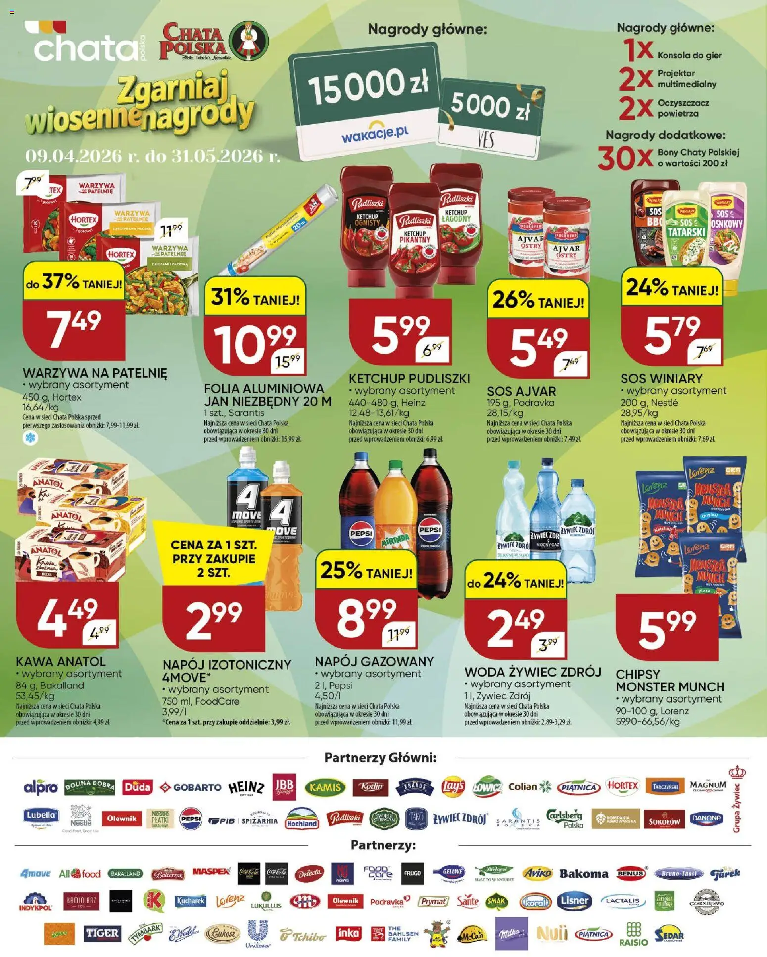 Chata Polska gazetka od 23.04.2026 | Strona: 16 | Produkty: Chipsy, Ketchup, Pepsi, Pizza