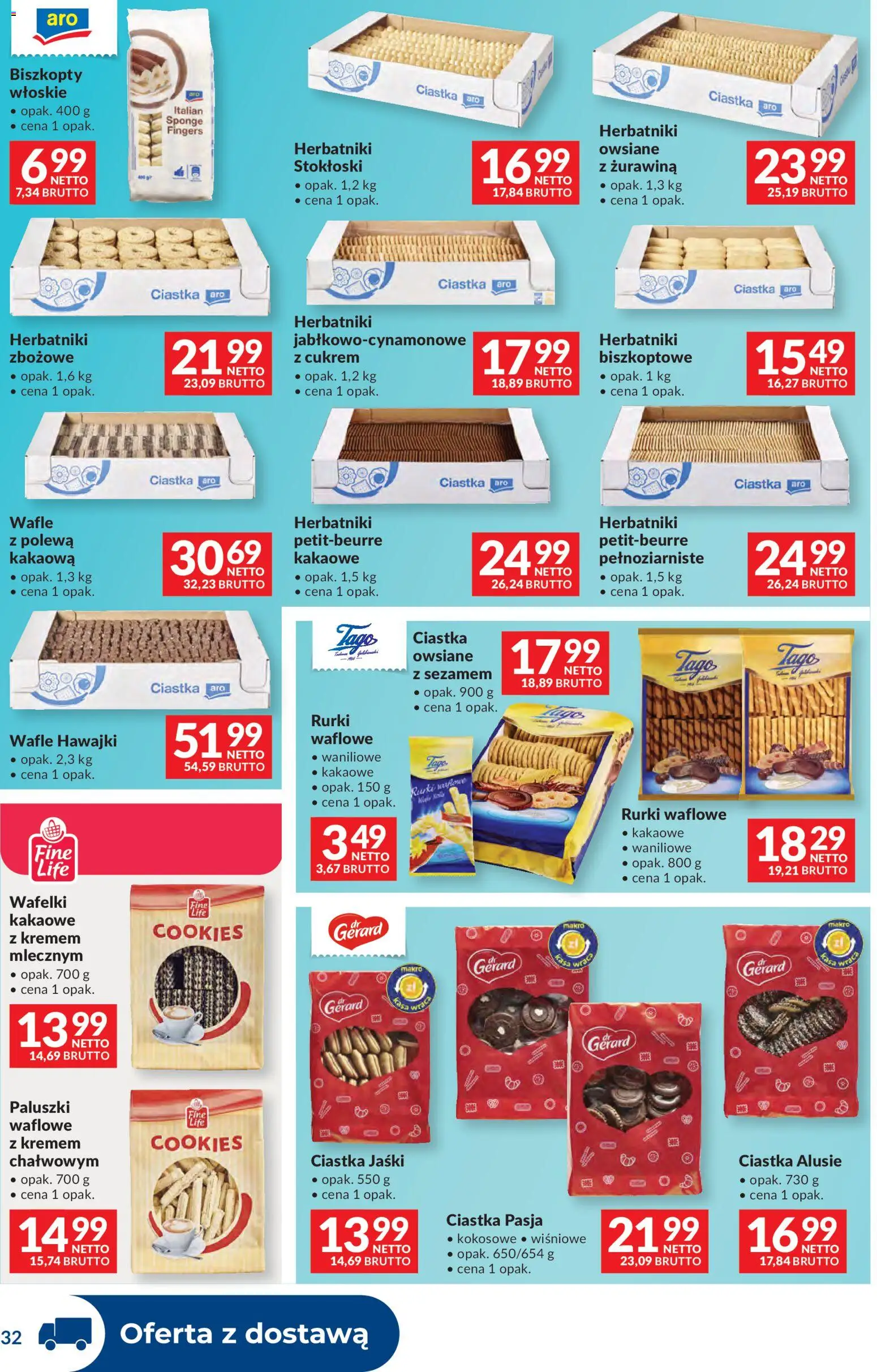 Makro Gazetka - Dystrybucja do sklepów od 07.01.2026 | Strona: 32 | Produkty: Wafle, Paluszki, Ciastka, Ciastka owsiane