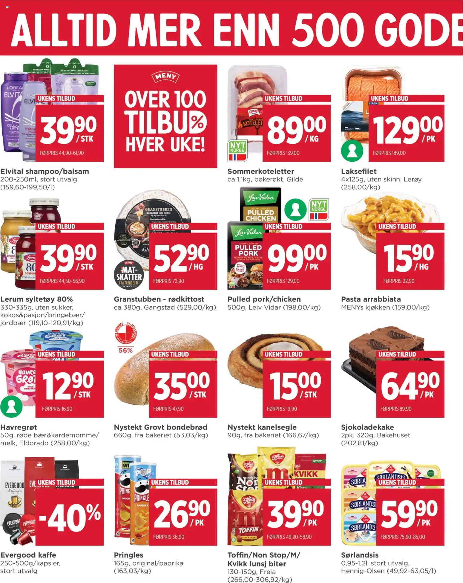 {H1} | Side: 6 | Produkter: Стельова плита, Kaffe, Jordbær, Lasagneplader