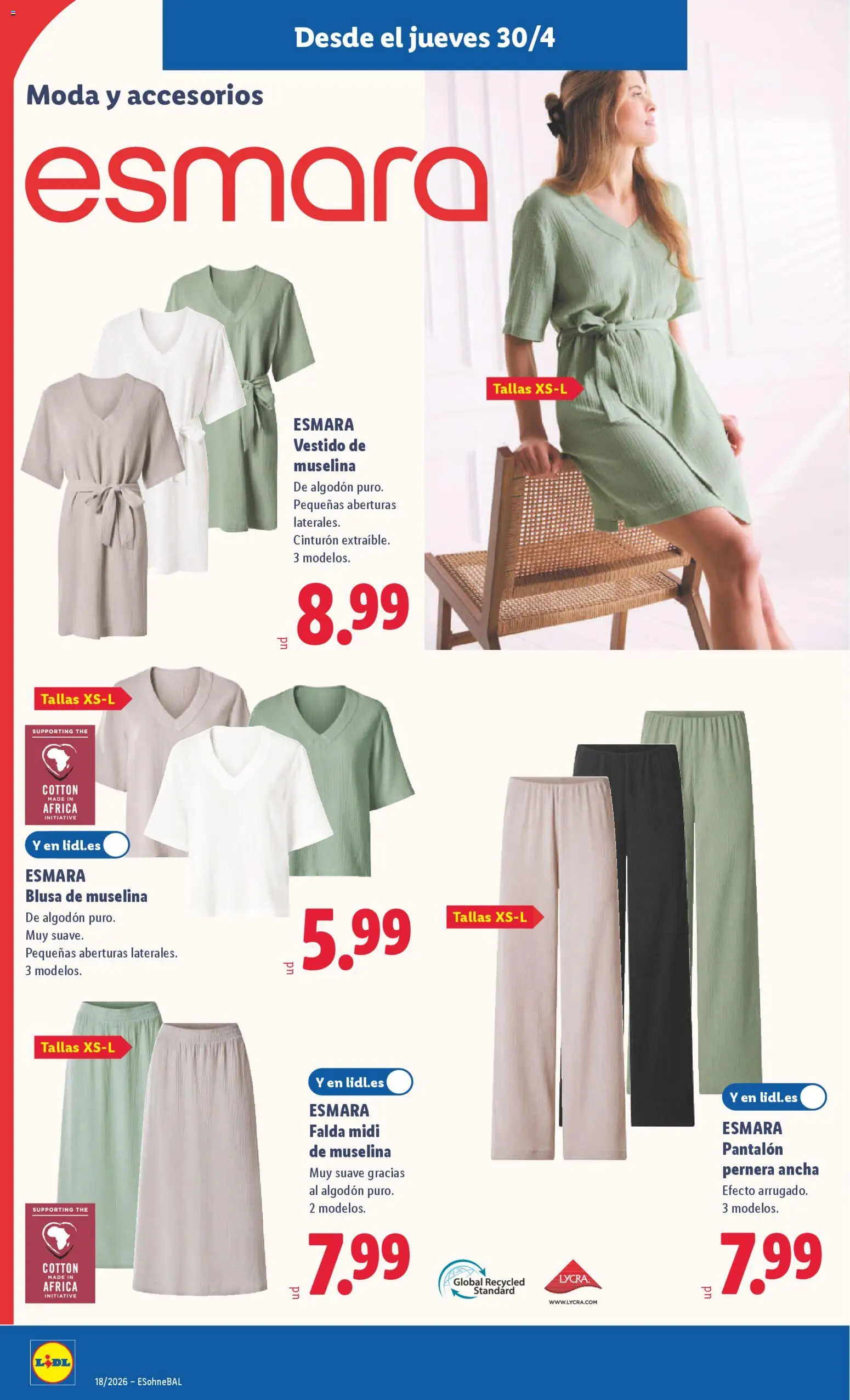Lidl folleto de bazar │ válido desde el 27.04.2026 | Página: 28 | Productos: Falda midi, Blusa, Cinturón