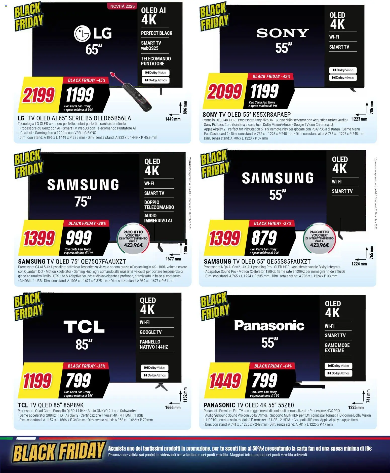 Volantino Trony del 25.11.2025 | Pagina: 18 | Prodotti: Schermo, Telecomando, Tè, USB