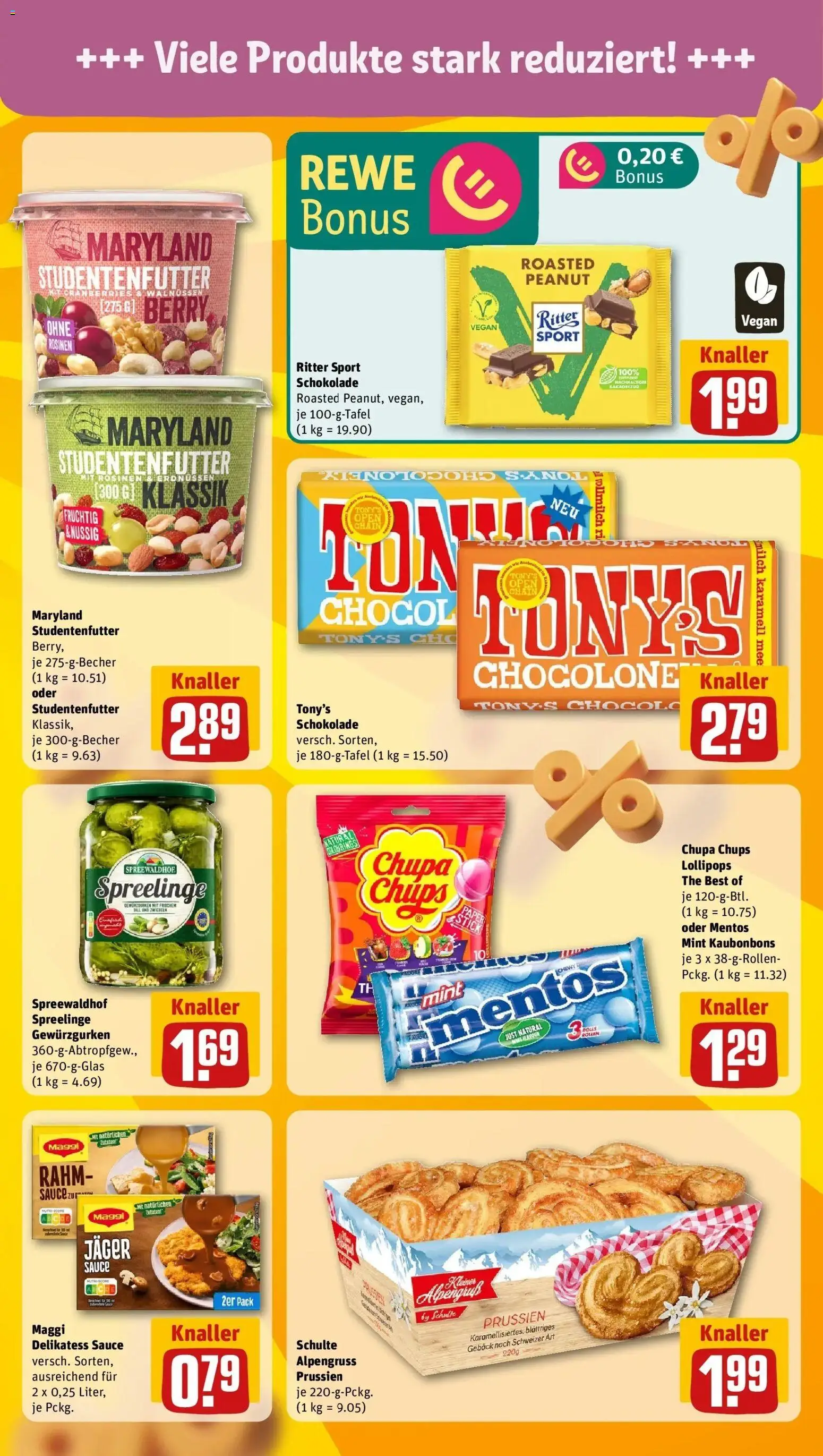 Rewe Prospekt Suhl	 – gültig ab 12.04.2026 | Seite: 13 | Produkte: Milch, Schokolade, Ritter sport, Zwiebeln