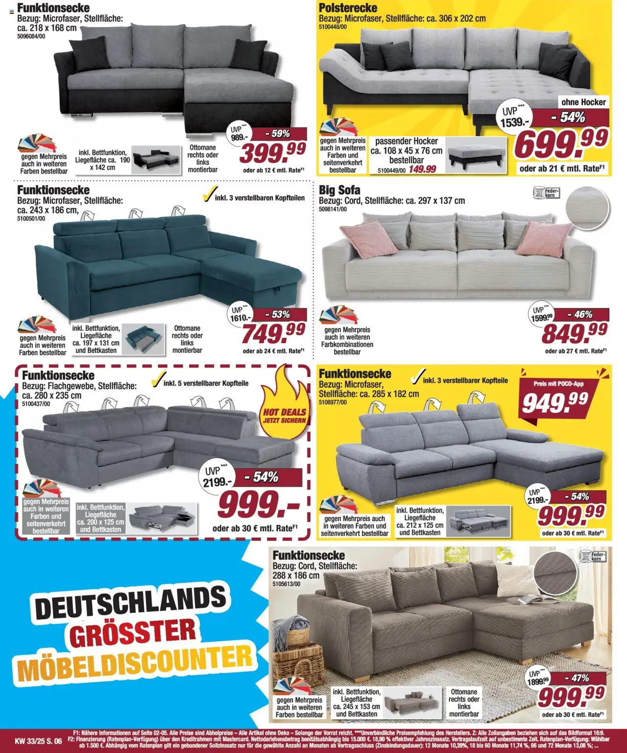 Poco Prospekt 	 - gültig ab dem 09.08.2025 | Seite: 6 | Produkte: Hocker, Sofa