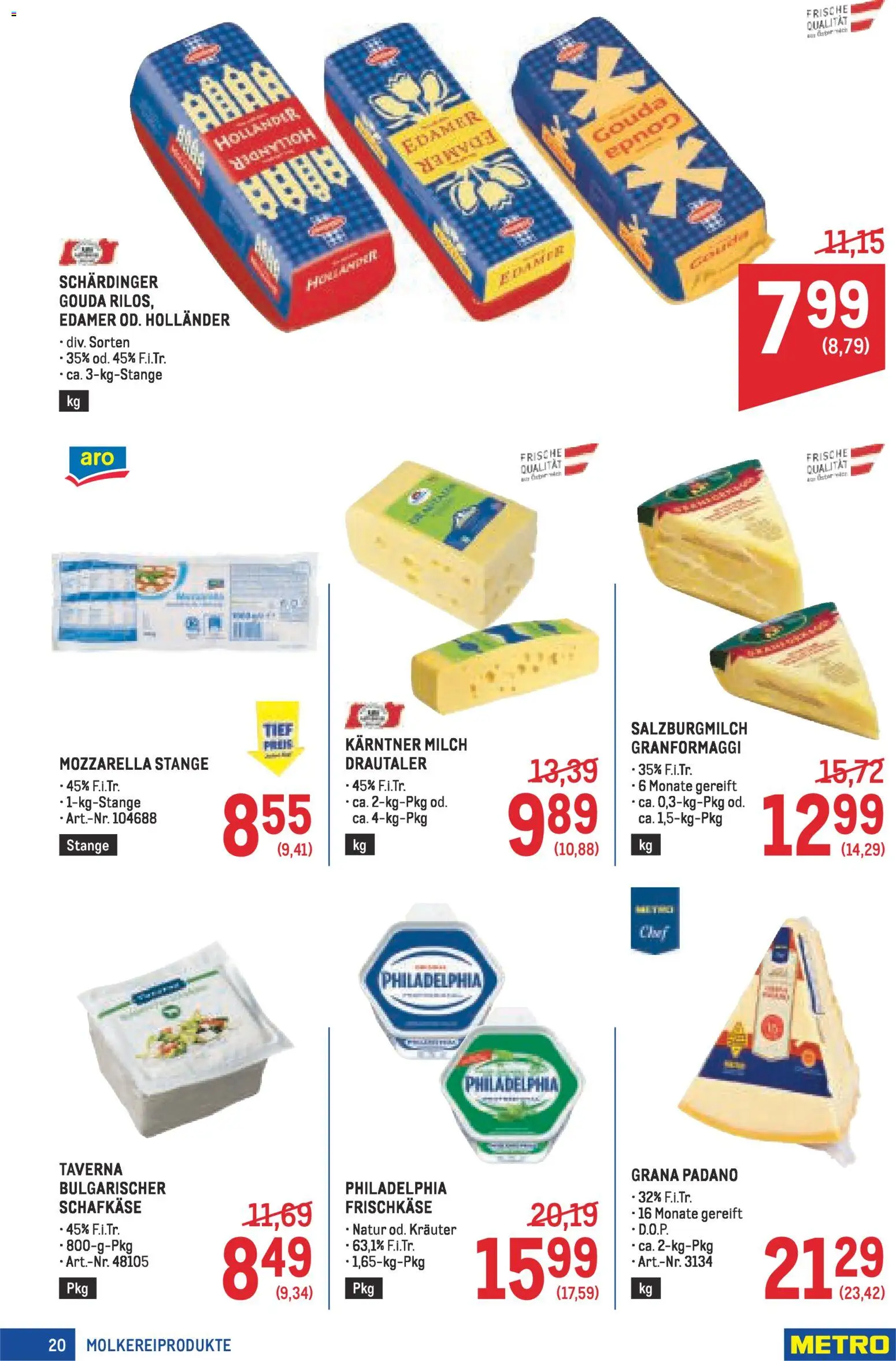 Metro Profi gültig ab 22.01.2026 | Seite: 20 | Produkte: Milch