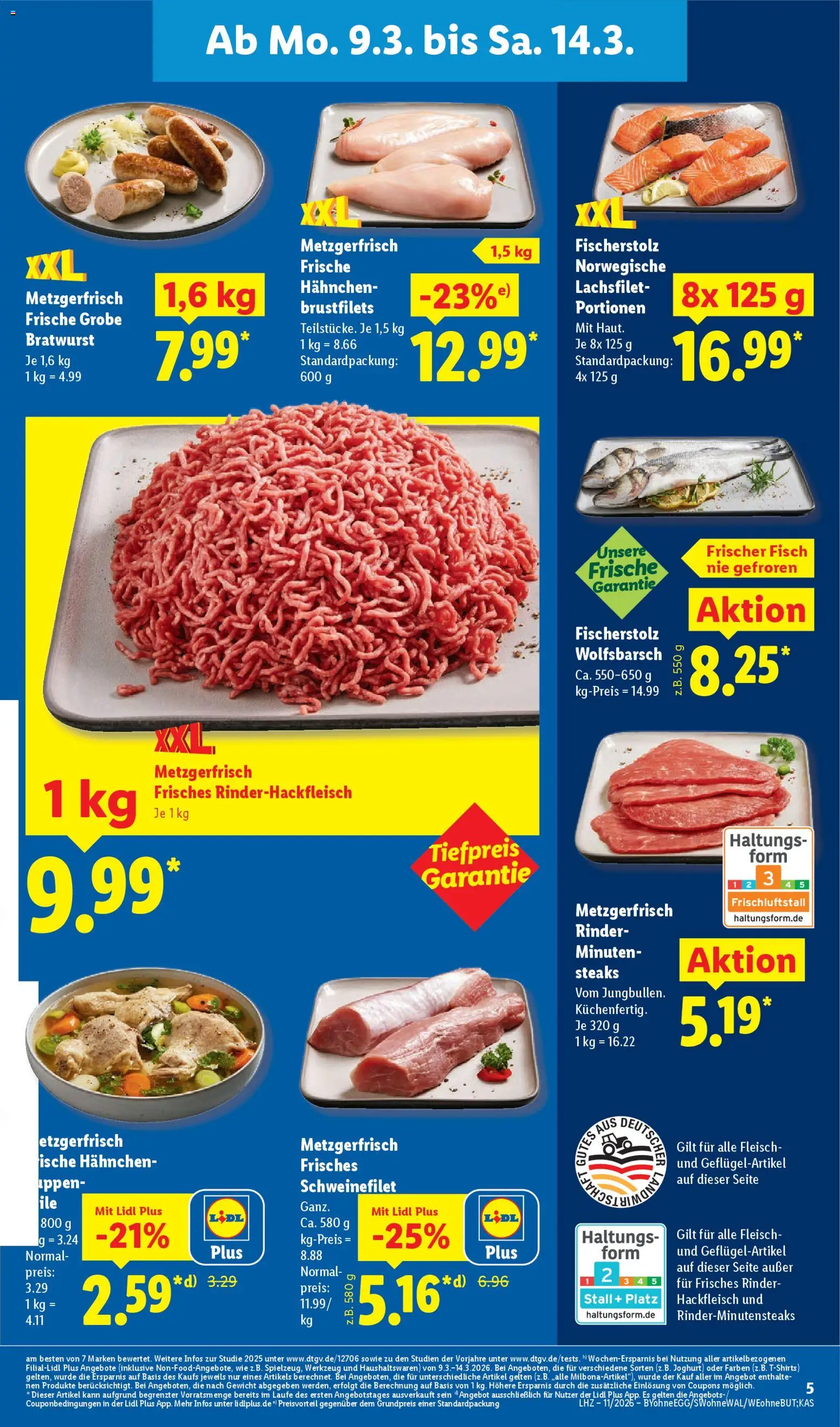 Lidl Prospekt München – gültig ab 09.03.2026 | Seite: 11 | Produkte: Gewicht, Joghurt, Fisch, Fleisch