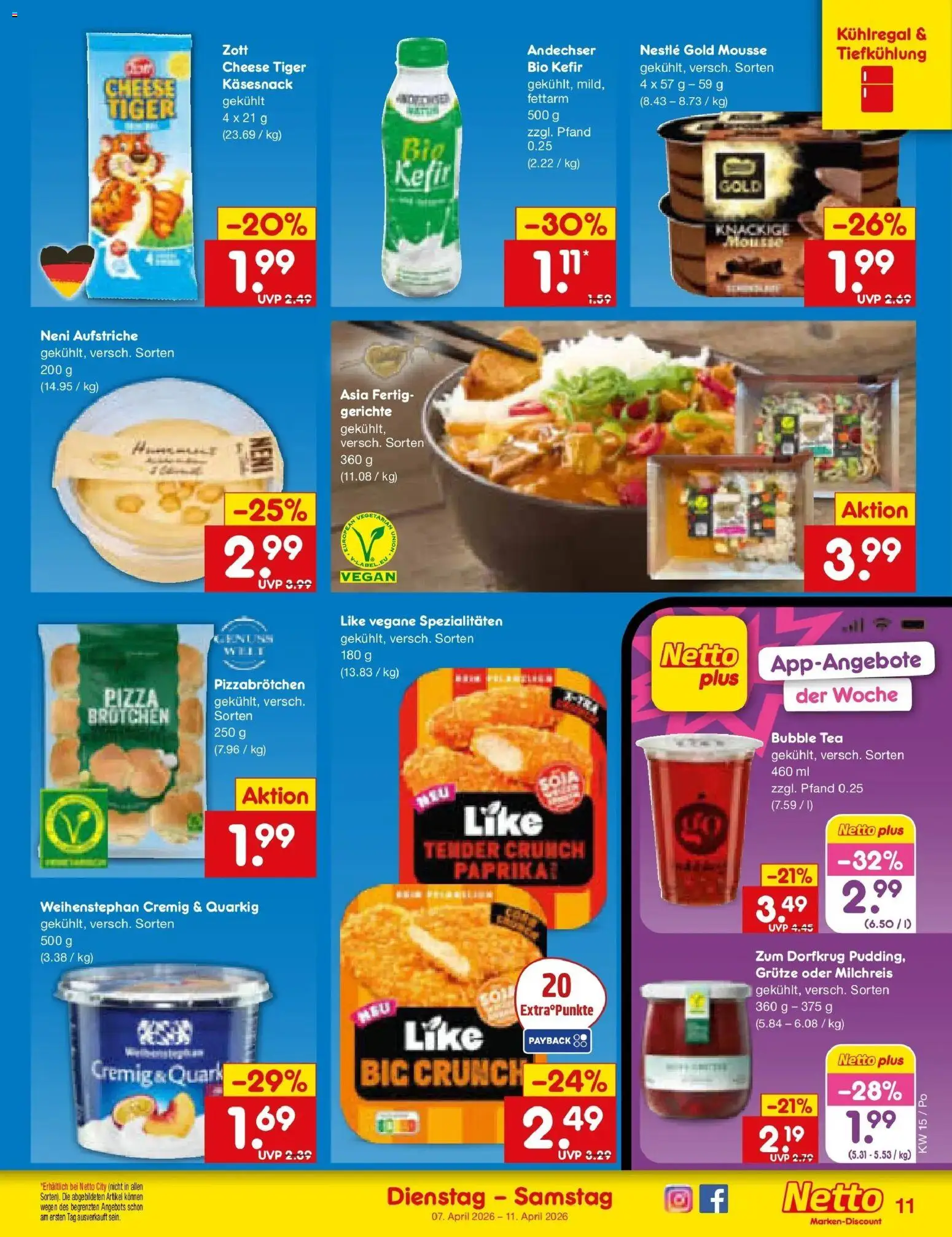Netto Marken-Discount Prospekt Selb	 – gültig ab 05.04.2026 | Seite: 13 | Produkte: Kefir, Pizza