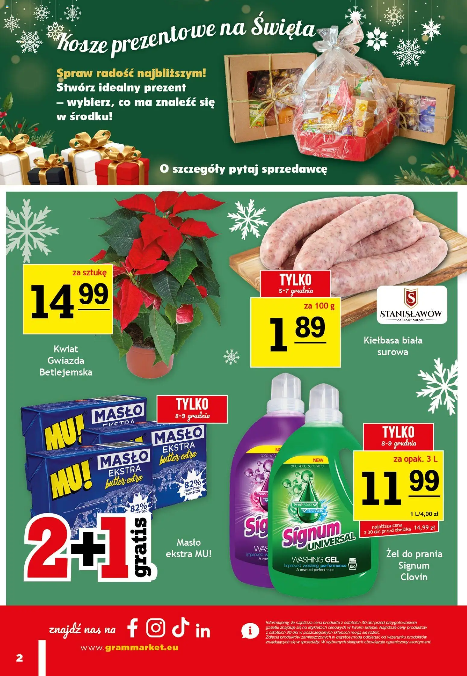 Gram Market Gazetka od 03.12.2025 | Strona: 2 | Produkty: Kiełbasa, Masło