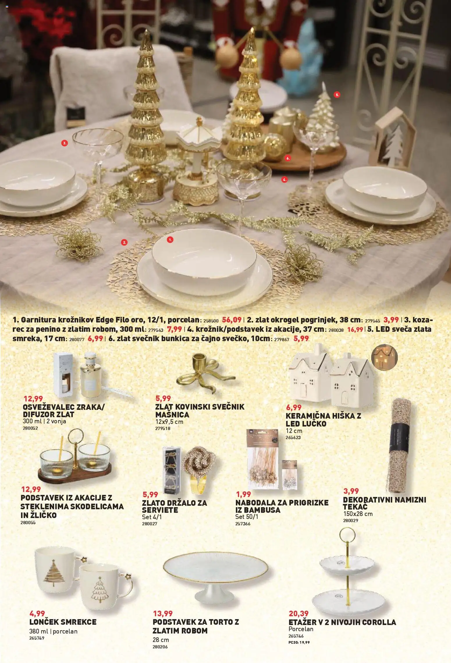 Novi Inpos katalog ponudbe – veljaven od 13.11.2025 | Stran: 13 | Izdelki: Svečnik, Tekač, Sveča, Nabodala