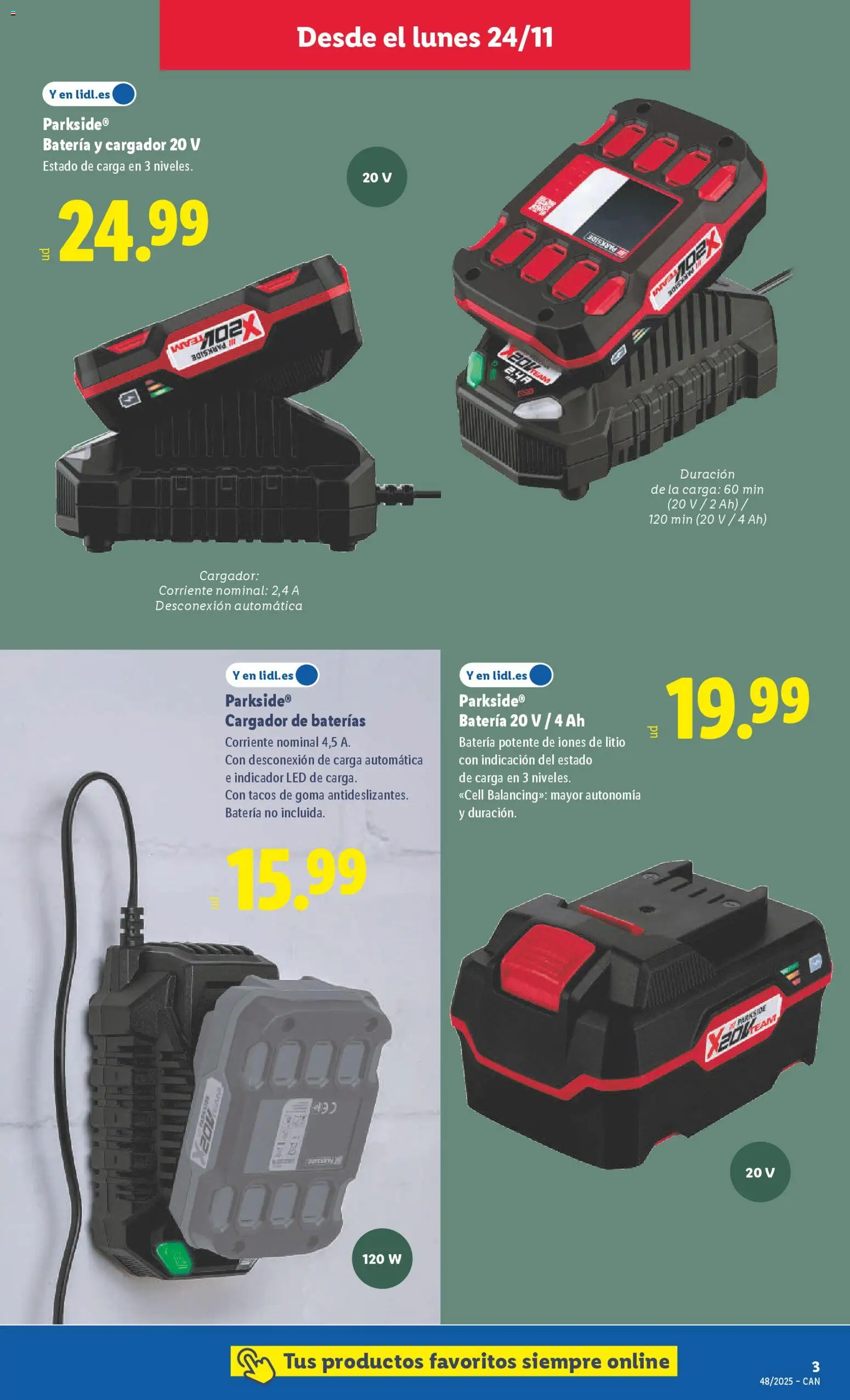 Lidl - Black Friday Canarias │ válido desde el 24.11.2025 | Página: 5 | Productos: Tacos, Batería