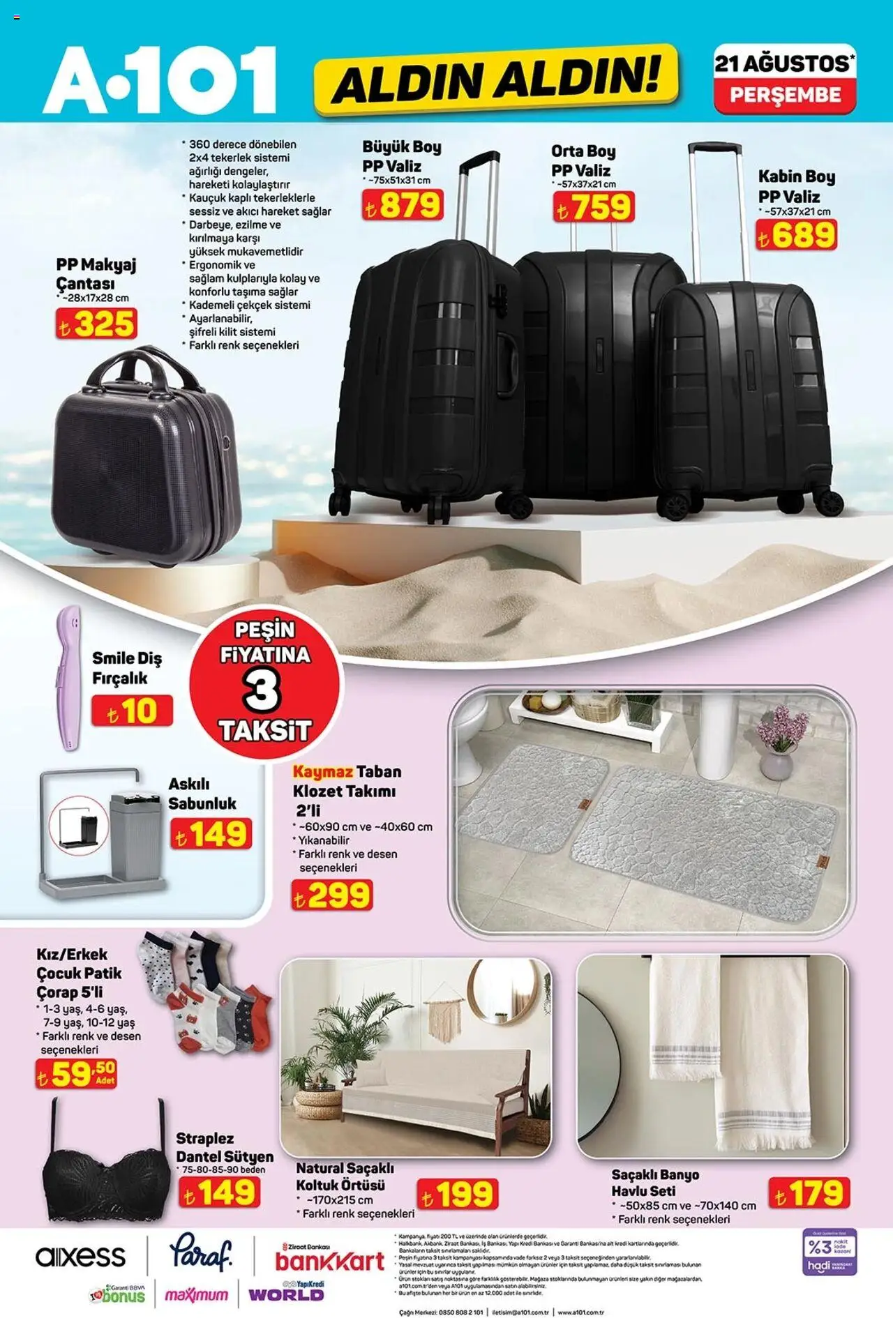 A101 Katalog Aldın Aldın - 21.08.2025 tarihinden itibaren geçerlidir | Sayfa: 12 | Ürünler: Koltuk, Makyaj, Sütyen, Çorap