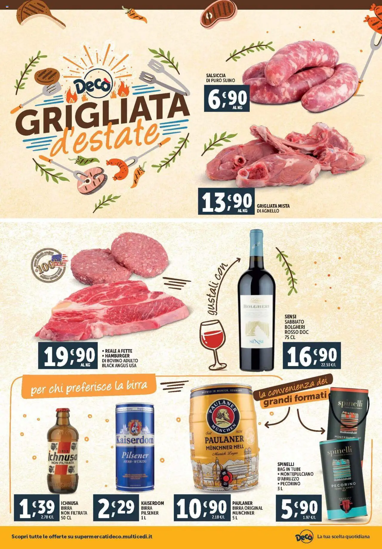 Volantino Decò del 08.08.2025 | Pagina: 6 | Prodotti: Suino, Agnello, Hamburger, Pecorino