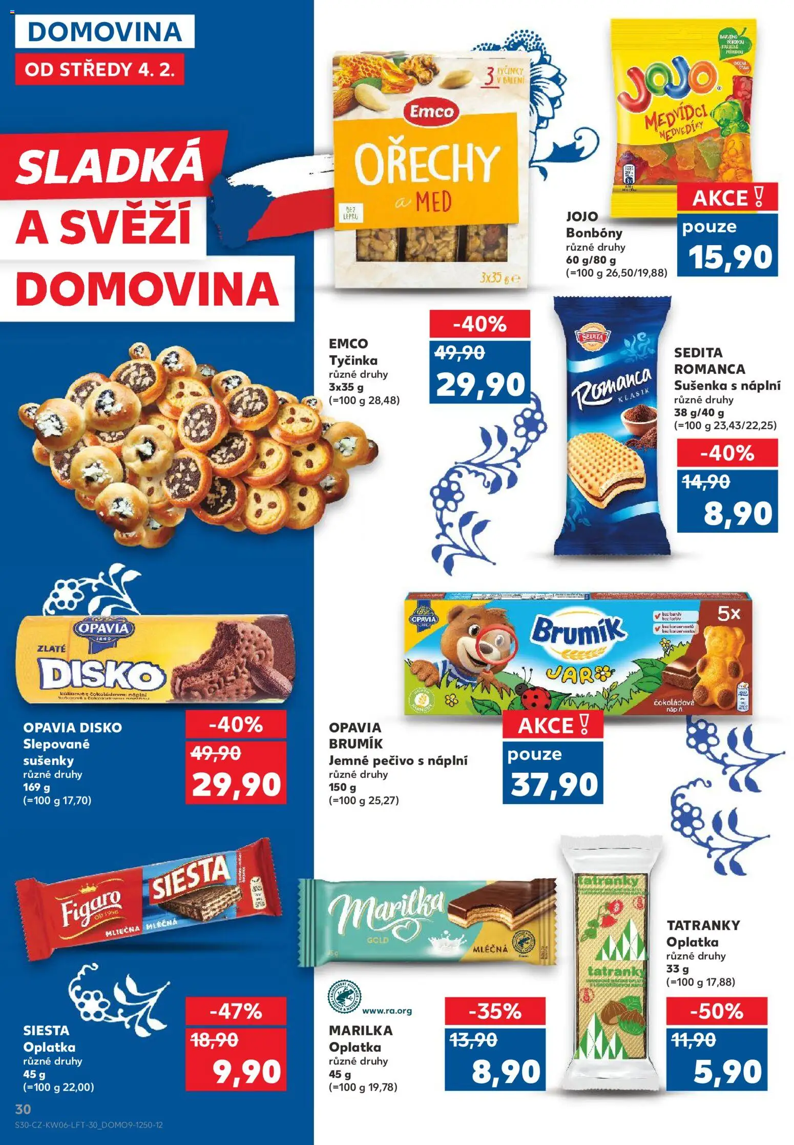 Kaufland leták - Plzeň Bory od 04.02.2026 | Strana: 30 | Produkty: JOJO bonbóny, Jojo, Med, Cookies