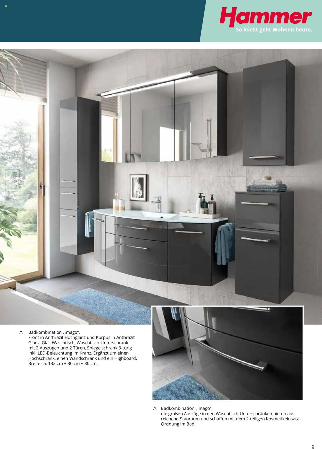 Hammer Zuhause Nautic Badmoebel - gültig ab dem 01.01.2024 | Seite: 9 | Produkte: Spiegelschrank