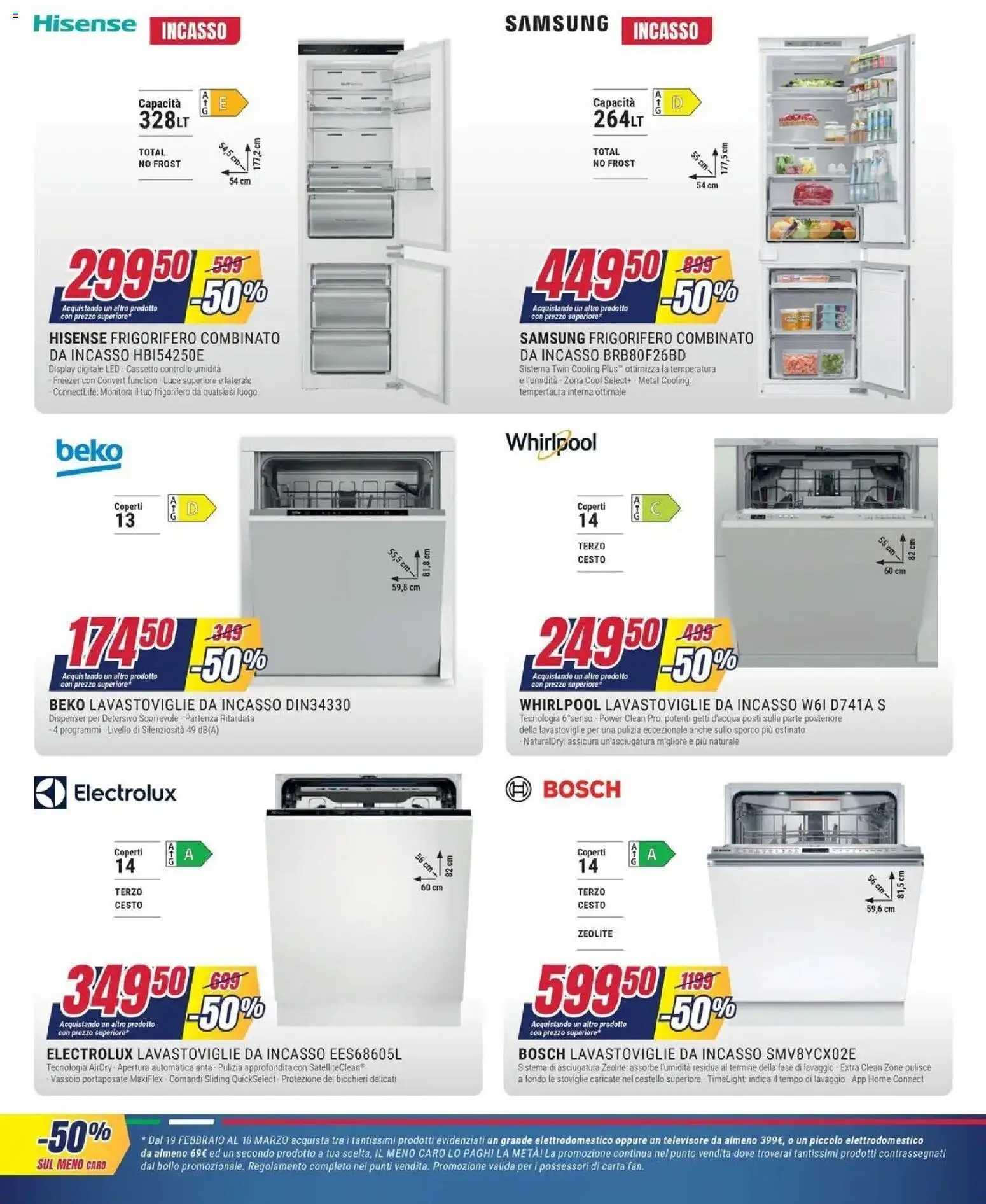 Volantino Trony del 04.03.2026 | Pagina: 7 | Prodotti: Lavastoviglie, Frigorifero, Frigorifero combinato, Samsung